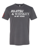 Jiu-Jitsu & Whiskey in My Veins V2 - BJJ Funny Meme Premium T-Shirt