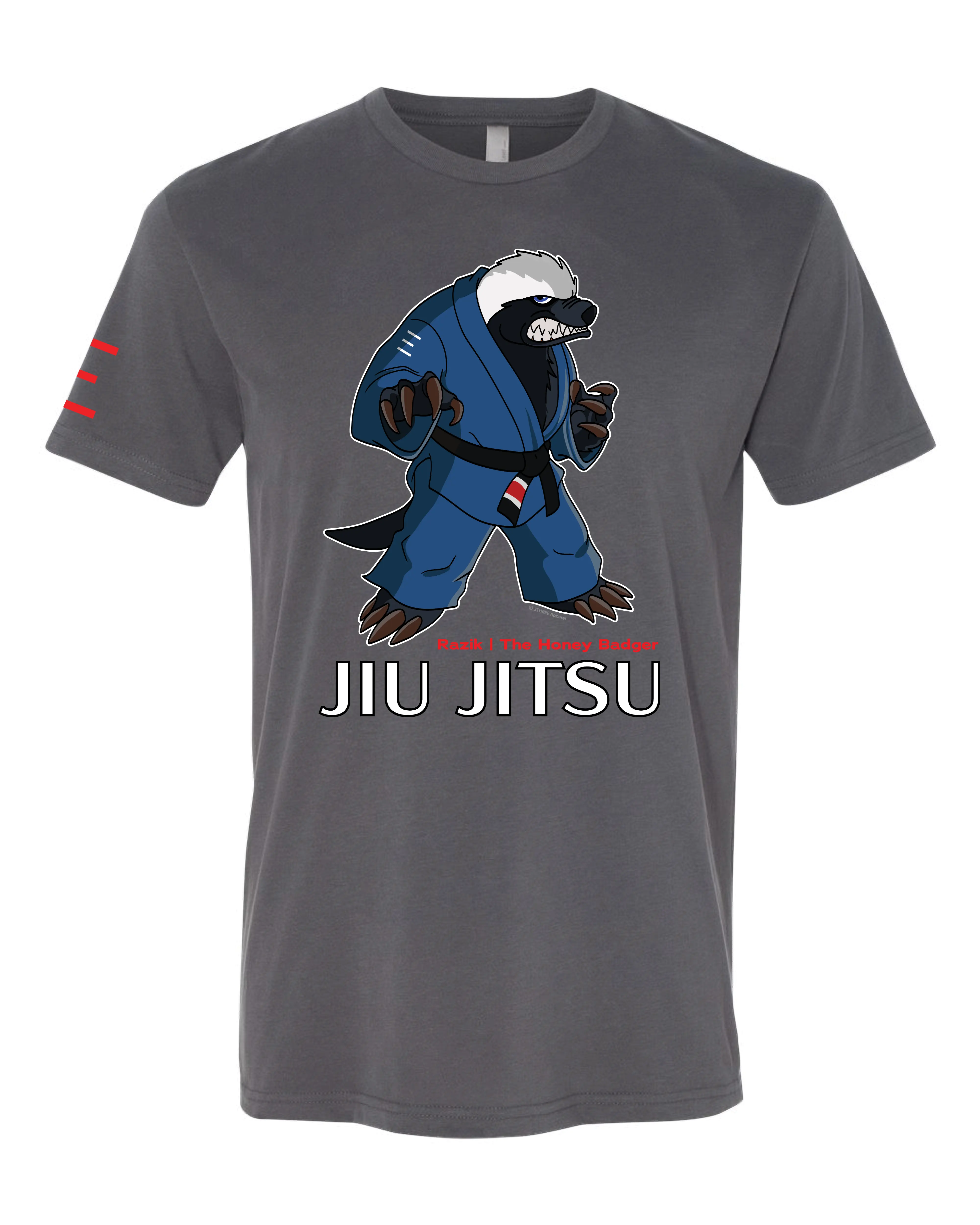 Razik the Fearless Honey Badger – Adult BJJ Premium T-shirt 