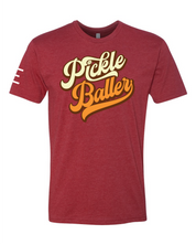 Pickle Baller (Cream & Orange) - Funny PickleBall t-shirt Vintage style 
