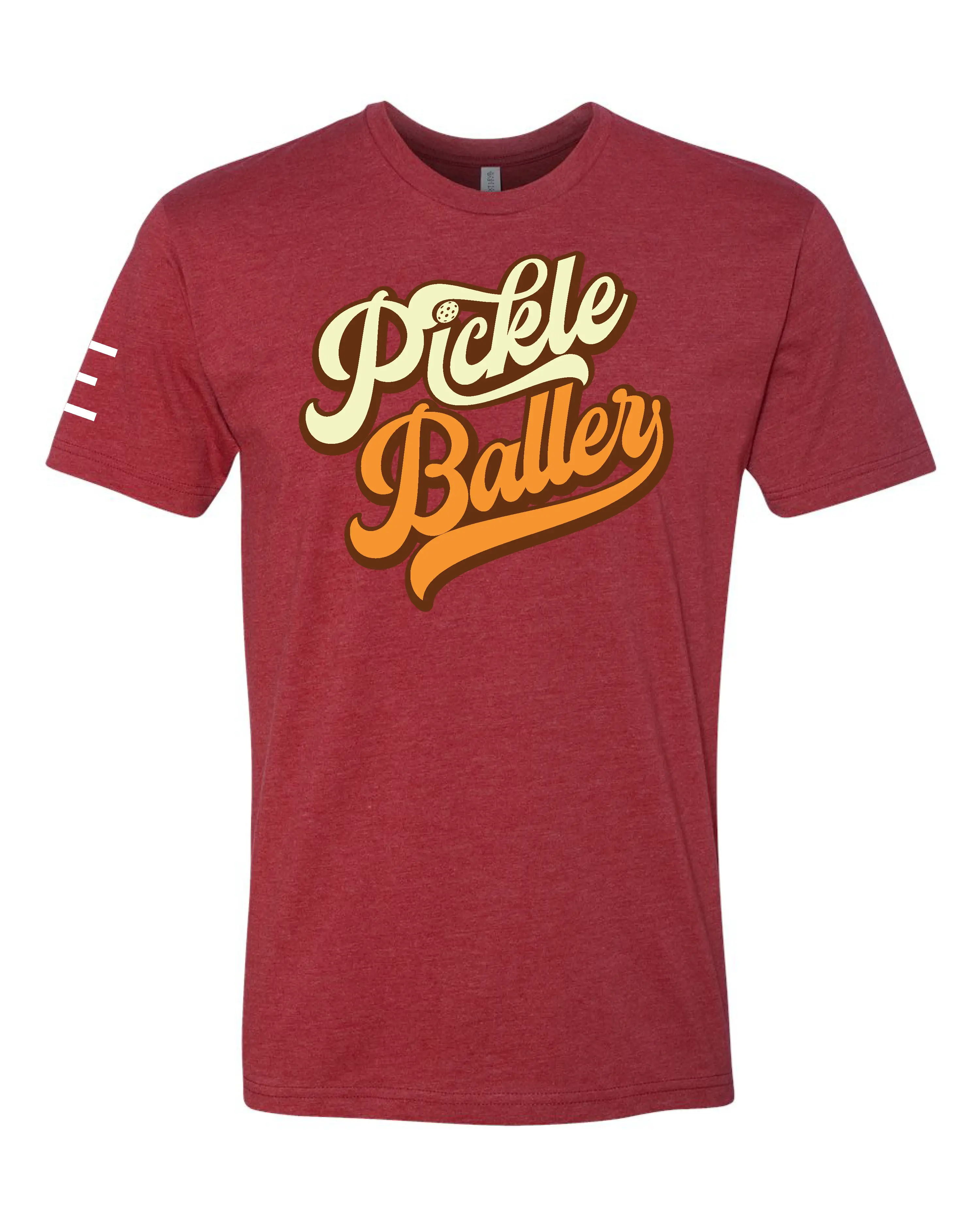 Pickle Baller (Cream & Orange) - Funny PickleBall t-shirt Vintage style 