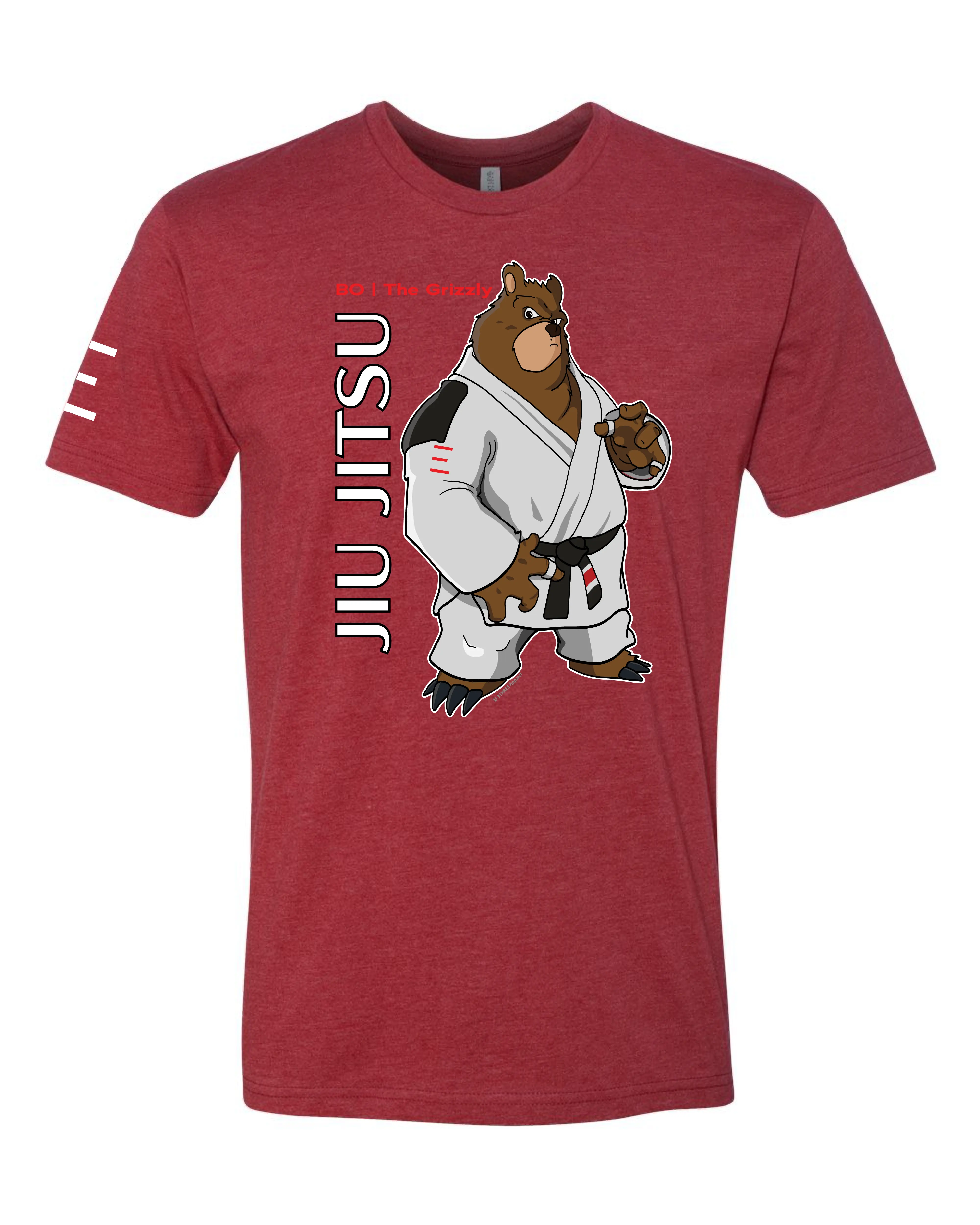 Bo the Tenacious Grizzly – Adult BJJ Premium T-shirt 