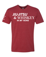 Jiu-Jitsu & Whiskey in My Veins V2 - BJJ Funny Meme Premium T-Shirt