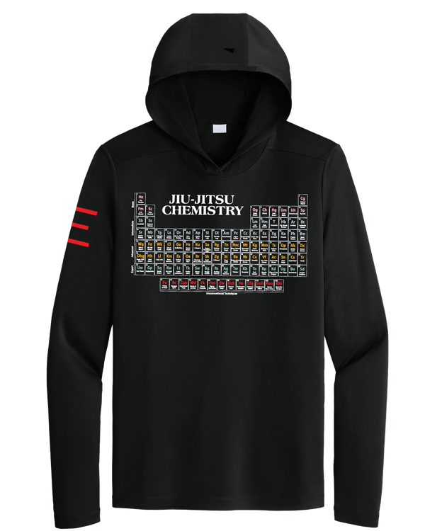 Jiu-Jitsu Chemistry - Long Sleeve Hooded Shirt, Moisture Wicking & UPF 50+ Protection 