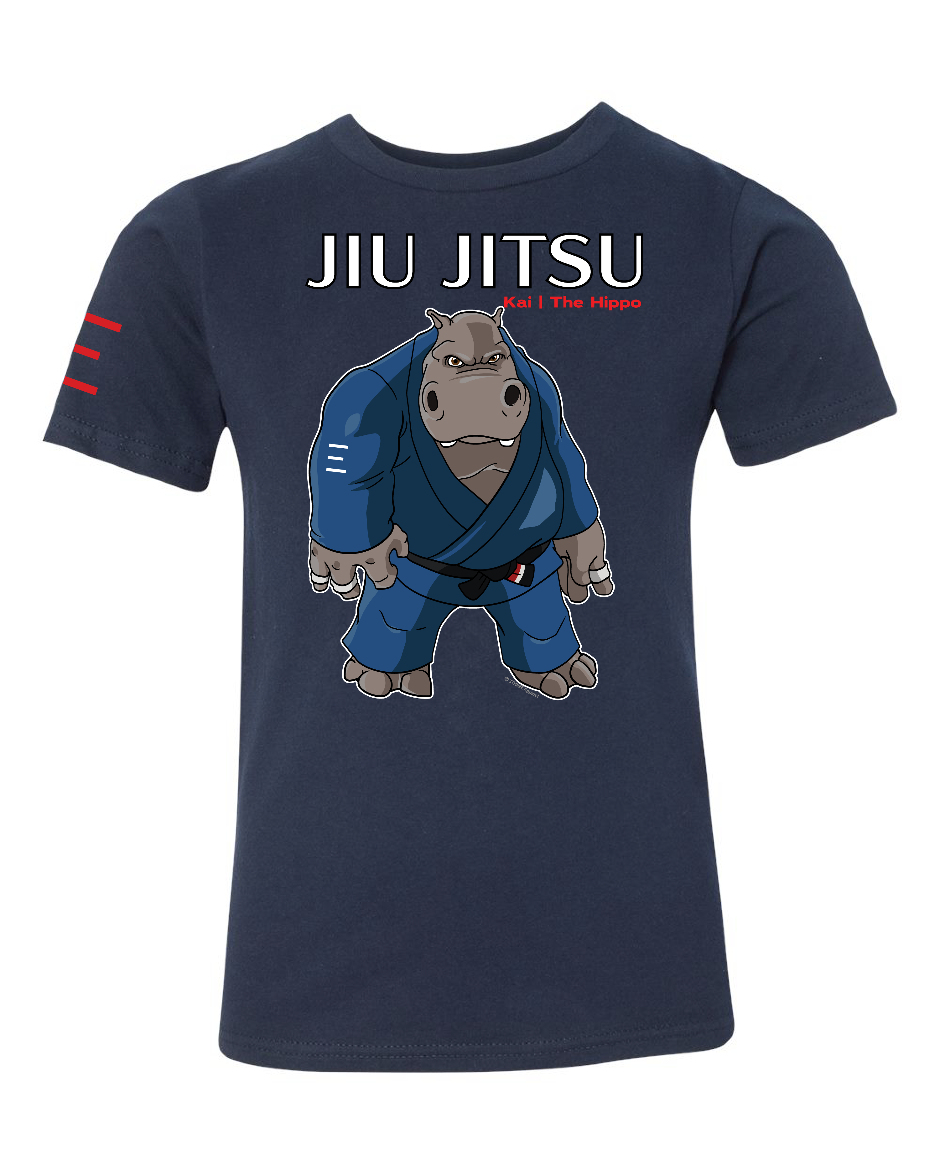 Youth - Kai the Hippo - BJJ T-Shirt - Premium Super soft T-Shirt 