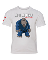 Youth - Kai the Hippo - BJJ T-Shirt - Premium Super soft T-Shirt