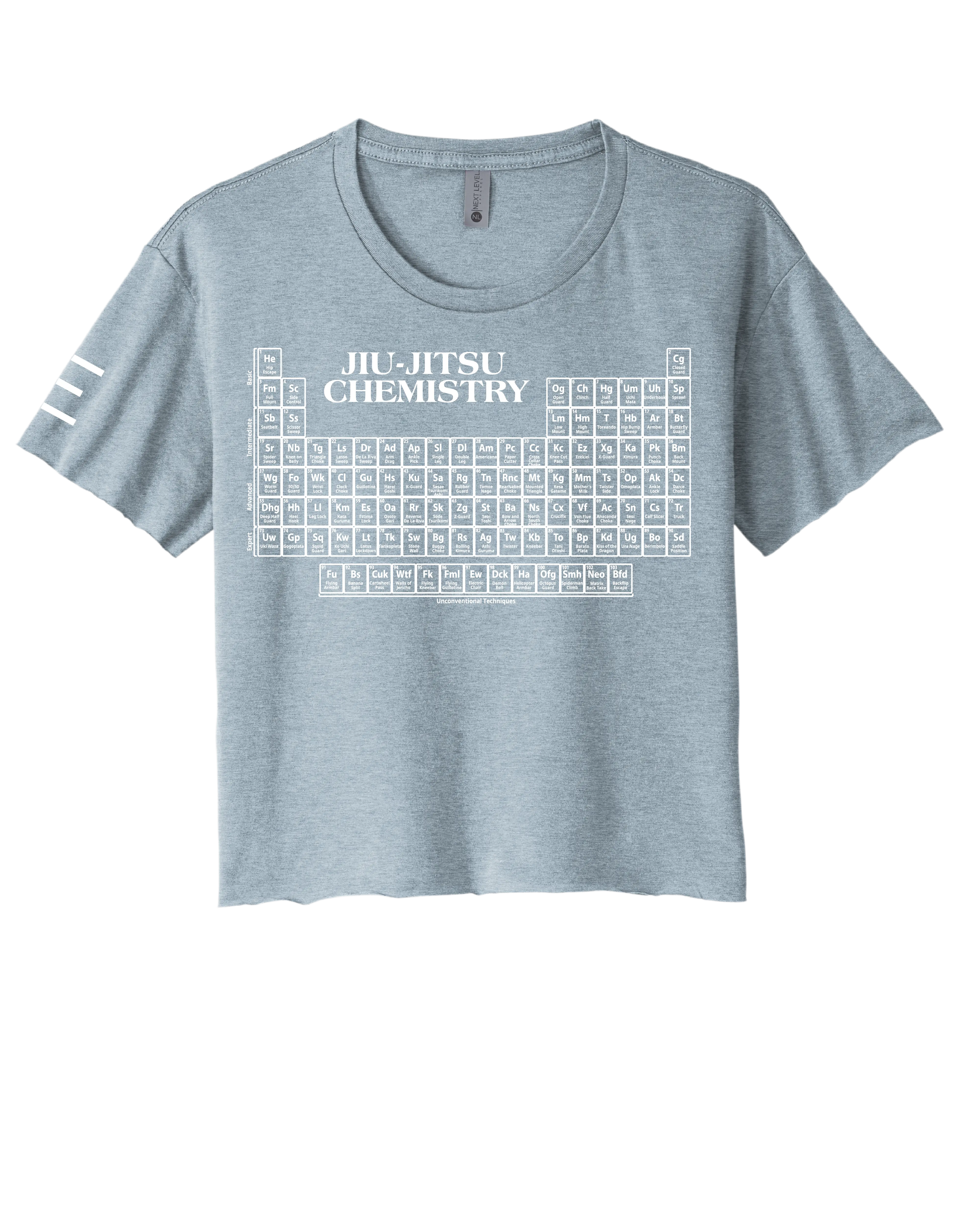 Jiu-Jitsu Chemistry Crop Top - Periodic Table of Jiu-Jitsu BJJ Enthusiasts 
