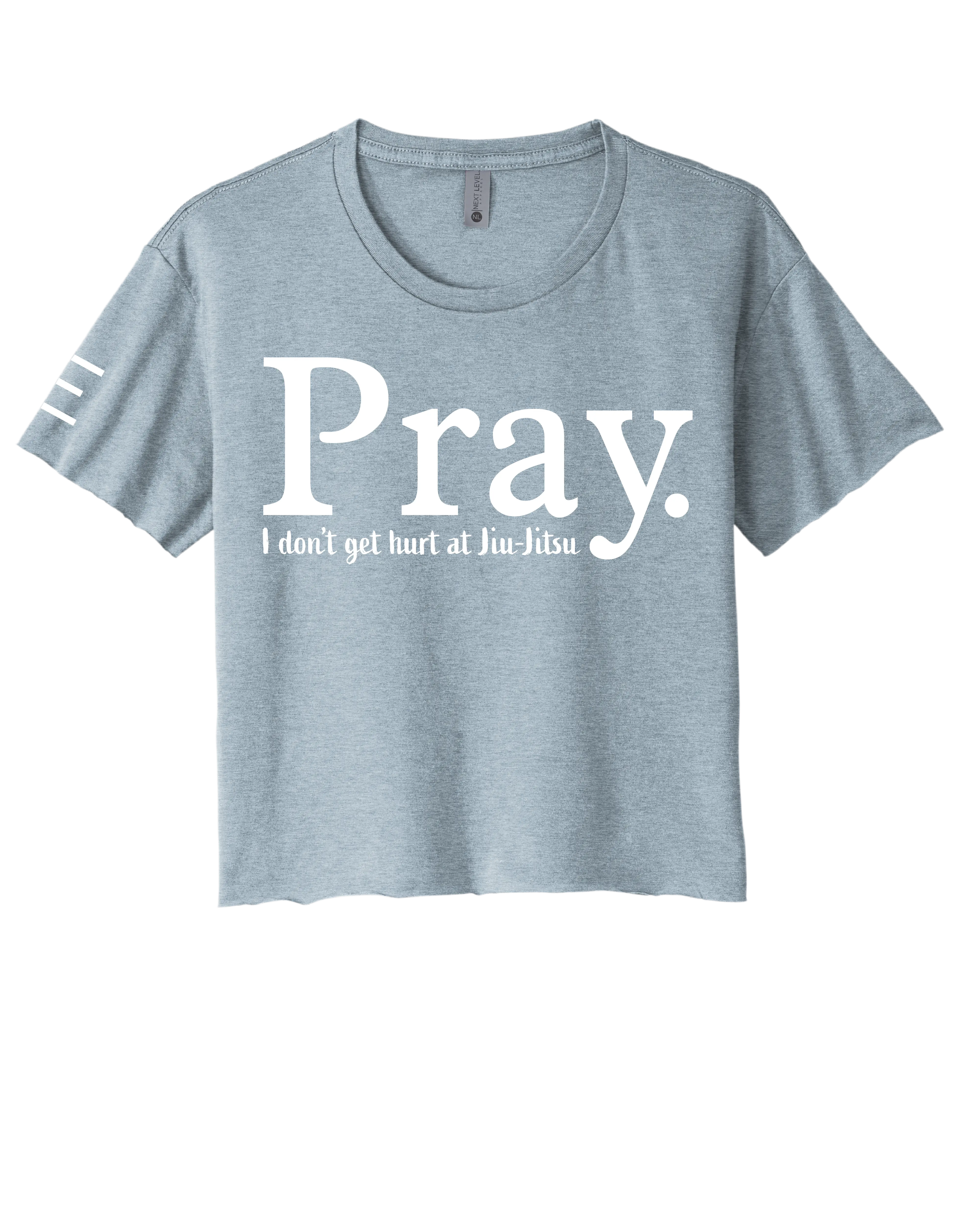 Pray Jiu-Jitsu Crop Top – Funny BJJ Shirt for Women Who Roll 