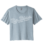 Vintage Baseball-Style "Jiu-Jitsu" Women's Crop Top
