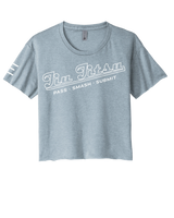 Vintage Baseball-Style "Jiu-Jitsu" Women's Crop Top