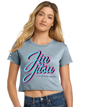 Roll Recover Repeat Jiu-Jitsu Crop Top – Retro 80s Miami Style BJJ Shirt 