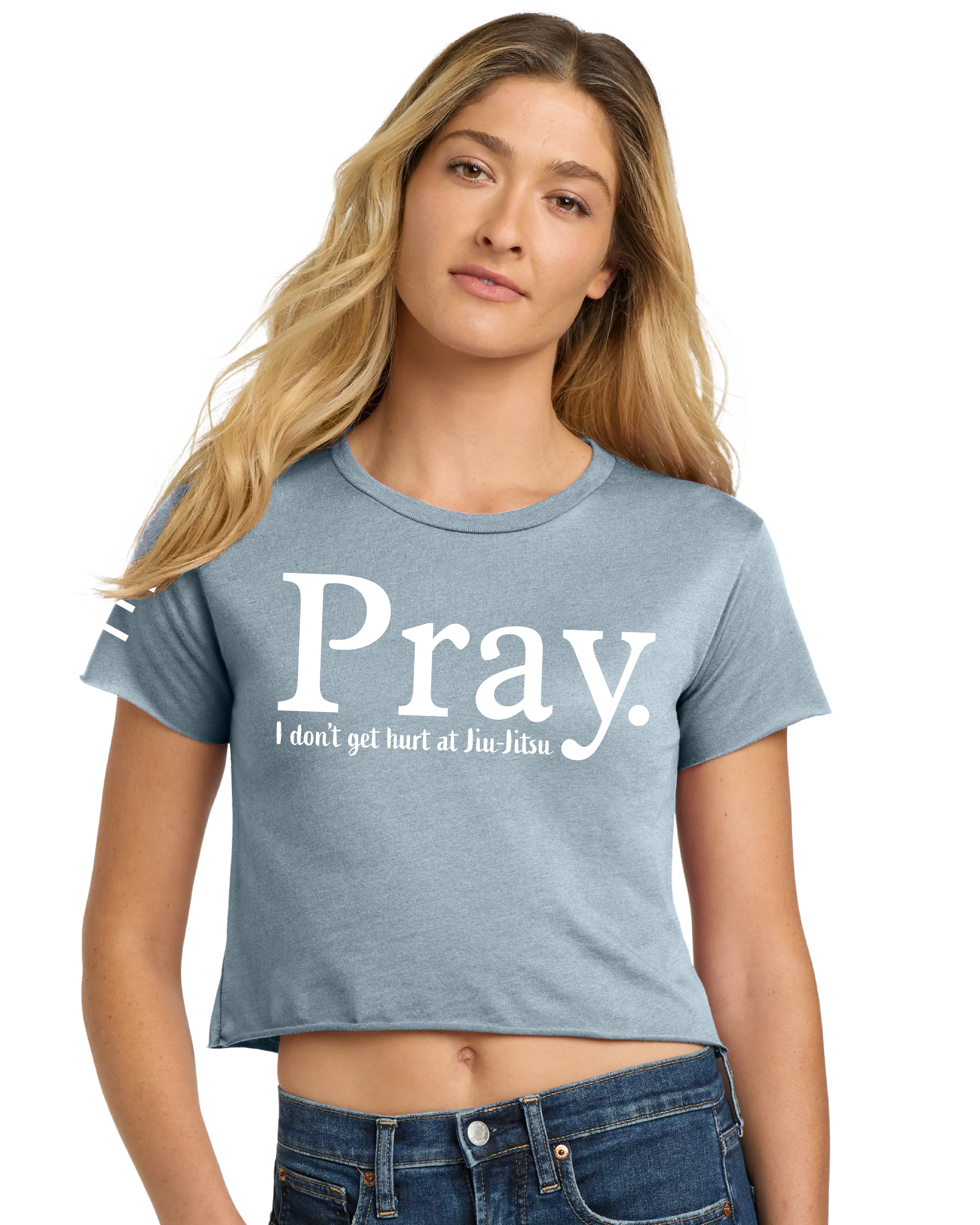 Pray Jiu-Jitsu Crop Top – Funny BJJ Shirt for Women Who Roll 