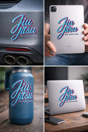 Jiu Jitsu Roll. Recover. Repeat. Sticker | Retro Miami Style