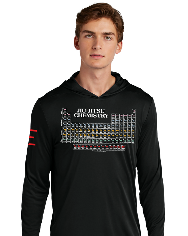 Jiu-Jitsu Chemistry - Long Sleeve Hooded Shirt, Moisture Wicking & UPF 50+ Protection 