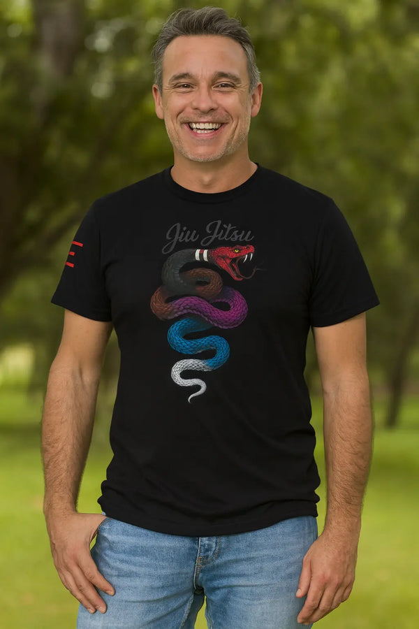 BJJ Belt Snake T-Shirt – Adult BJJ Premium T-shirt 