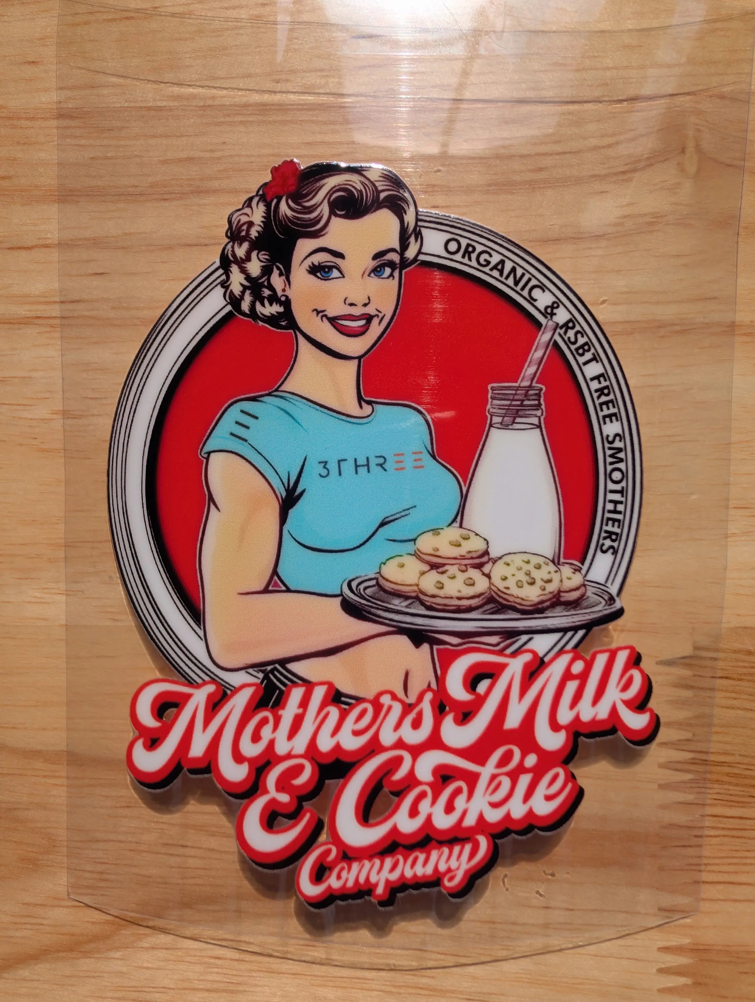Mother’s Milk & Cookies Retro Funny Sticker | Waterproof UV 3D Sticker