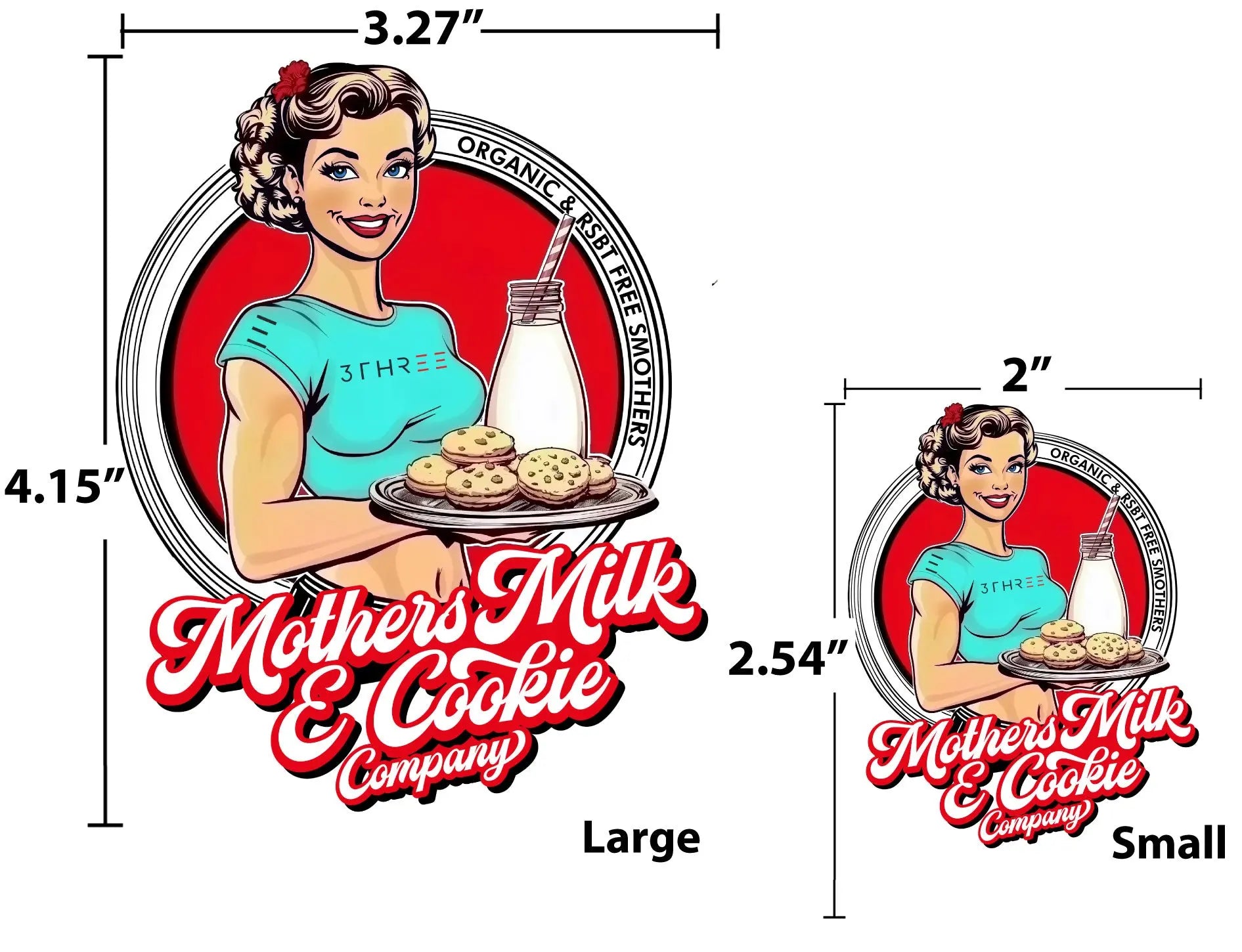 Mother’s Milk & Cookies Retro Funny Sticker | Waterproof UV 3D Sticker