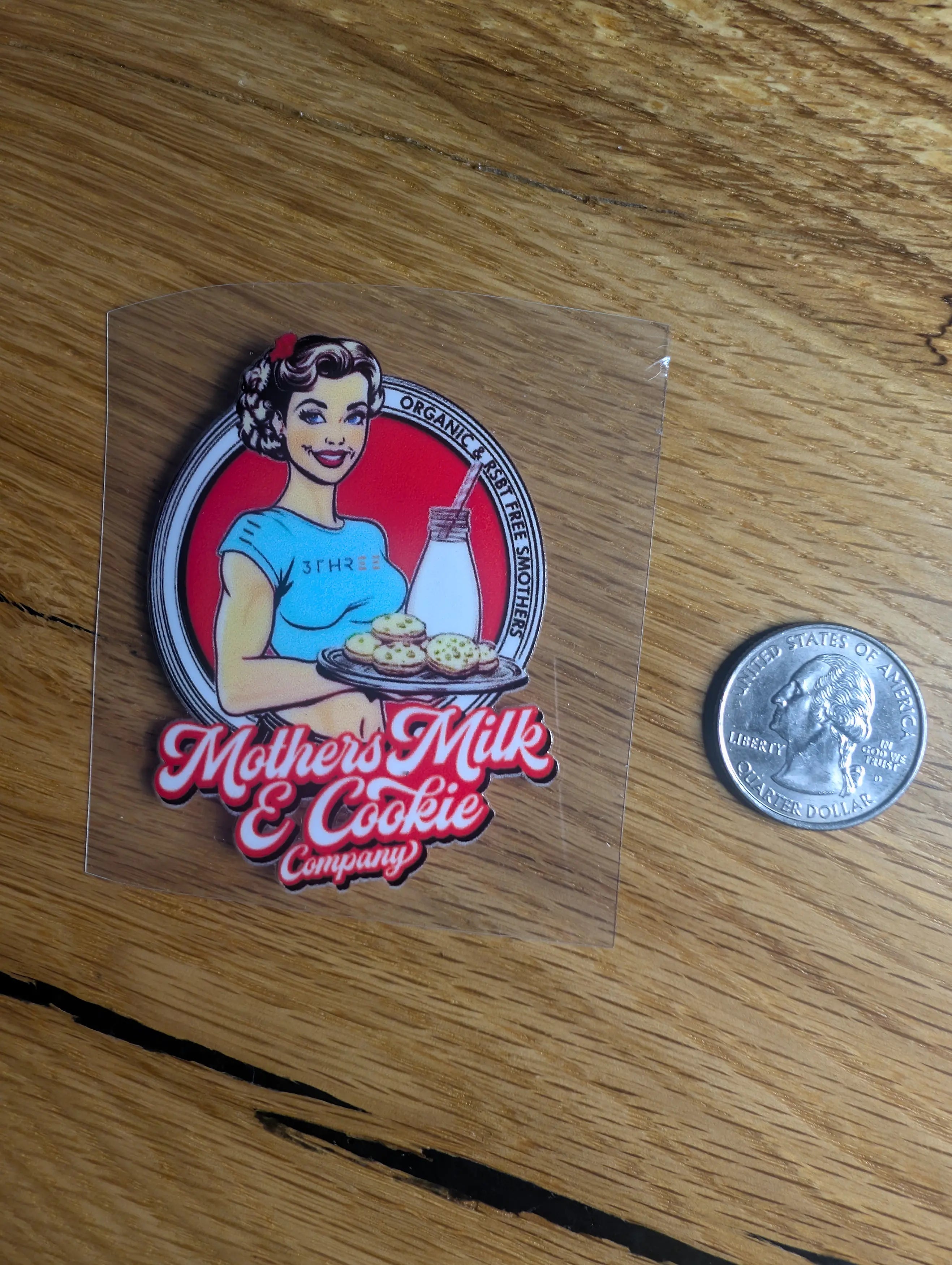 Mother’s Milk & Cookies Retro Funny Sticker | Waterproof UV 3D Sticker