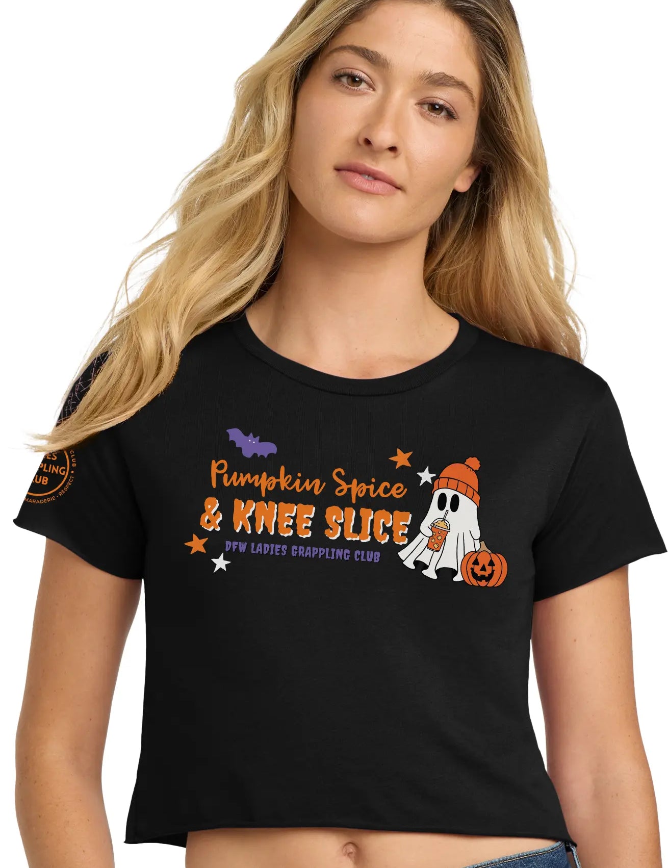 PUMPKIN SPICE & KNEE SLICE - Tshirt or Crop Top - 3Three Apparel LLC.