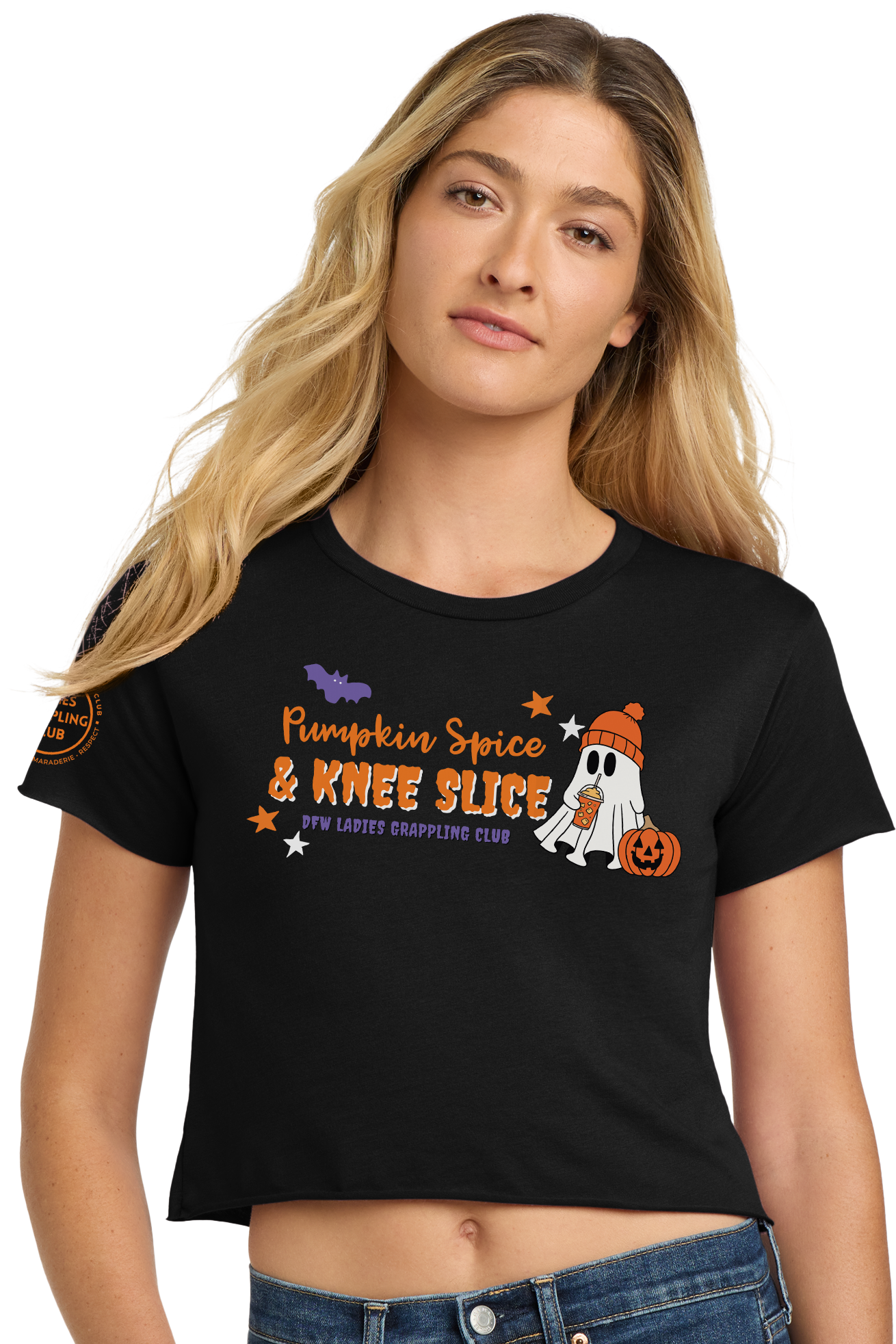 PUMPKIN SPICE & KNEE SLICE - Tshirt or Crop Top - 3Three Apparel LLC.