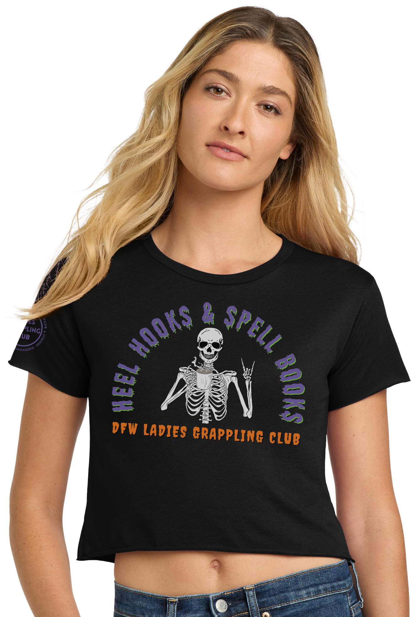 HEEL HOOKS & SPELL BOOKS Tshirt or Crop Top - 3Three Apparel LLC.