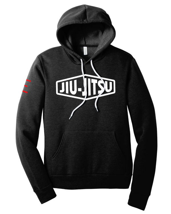 Vintage Jiu-Jitsu Logo Fleece Lightweight Hoodie – Classic BJJ Streetwear 