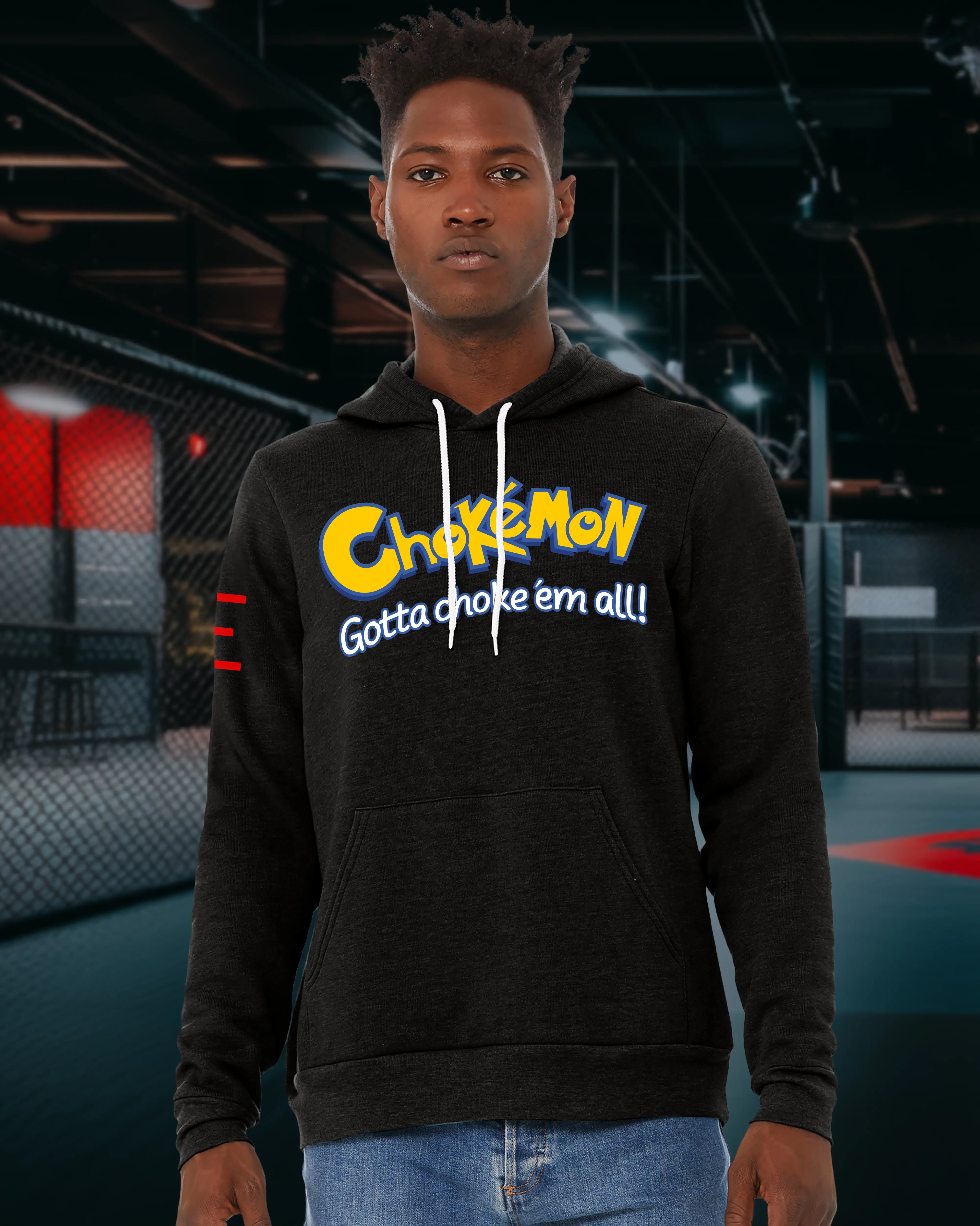 ChokeMon Fleece Lightweight Hoodie – Soft & Durable BJJ Streetwear for Jiu-Jitsu Fans 