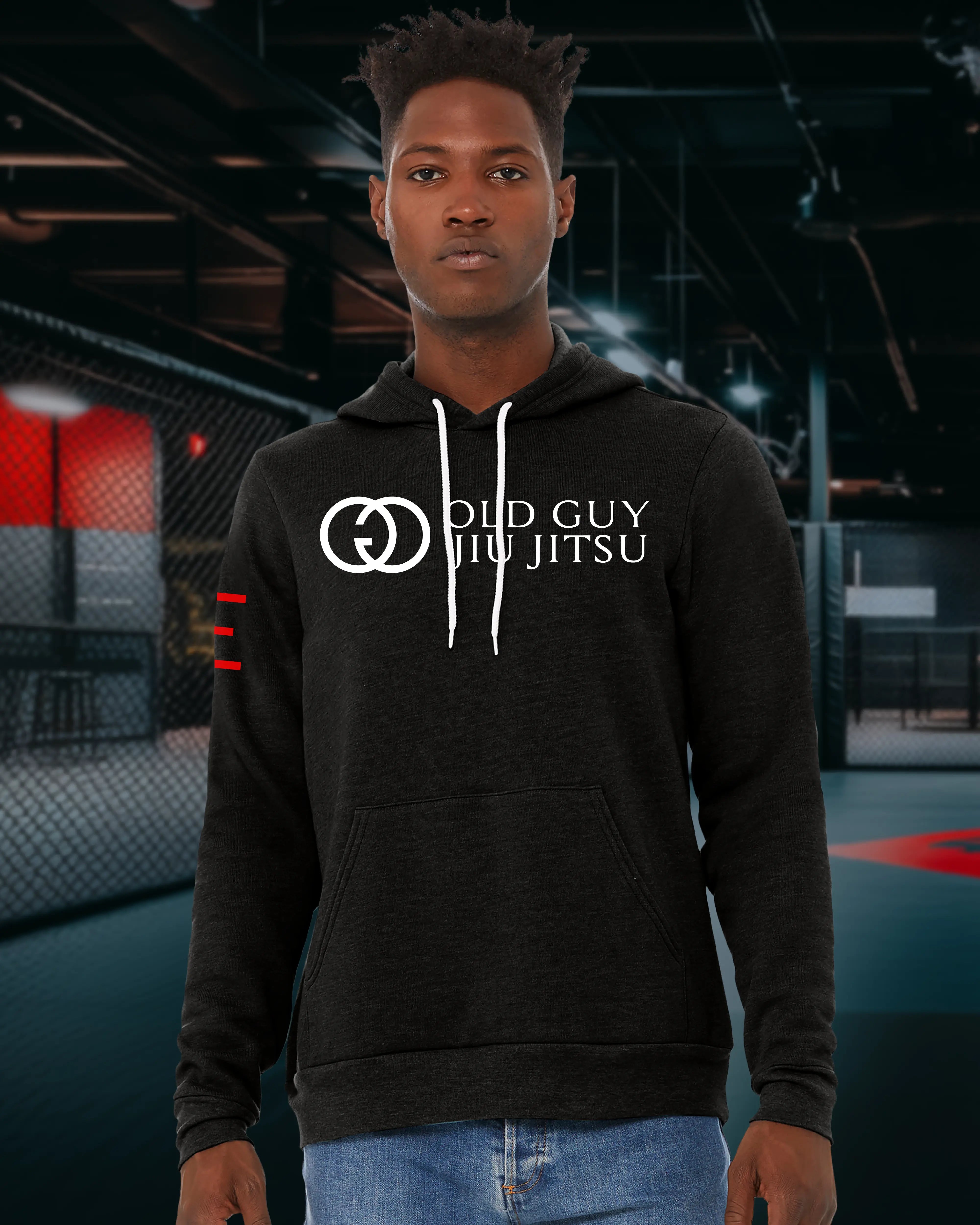 Old Guy Jiu-Jitsu Fleece Lightweight Hoodie – Premium BJJ Apparel for Experienced Grapplers 