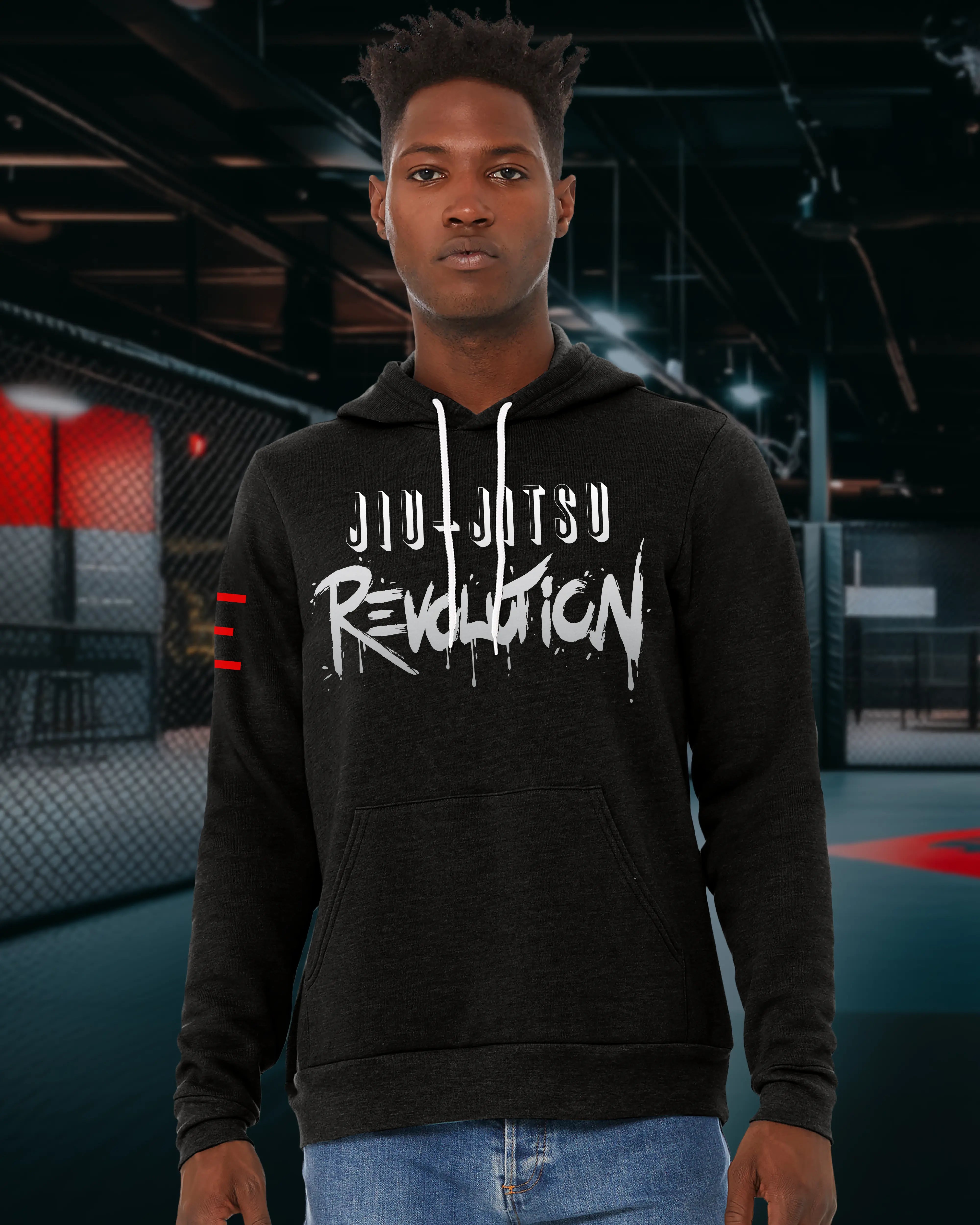 Jiu-Jitsu Revolution Hoodie – Comfortable & Durable BJJ Streetwear Jiu-Jitsu Revolution Hoodie – Matte Silver Print, Soft & Durable 