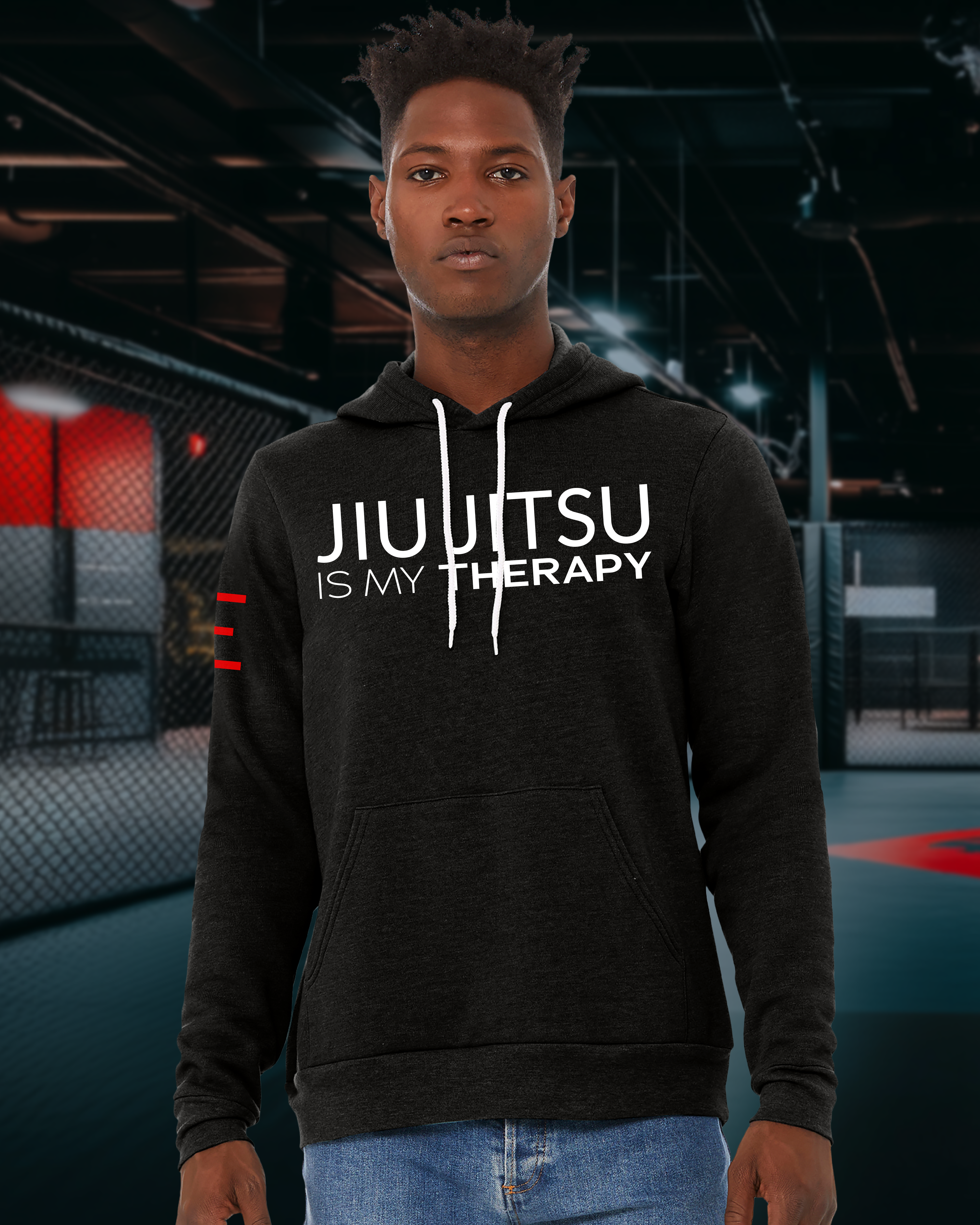 Jiu-Jitsu Is My Therapy Fleece Lightweight Hoodie – Comfort & Style for BJJ Practitioners