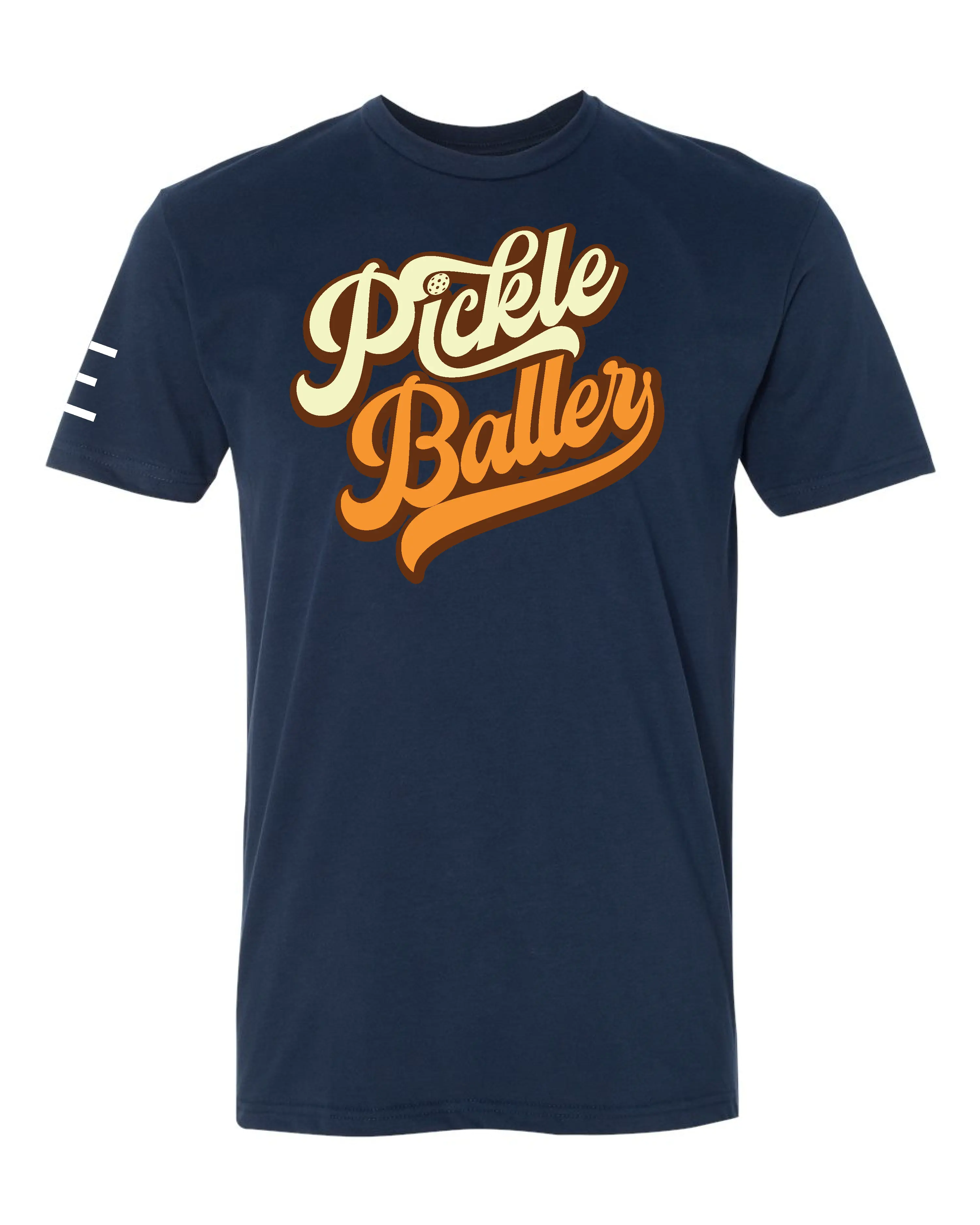 Pickle Baller (Cream & Orange) - Funny PickleBall t-shirt Vintage style 