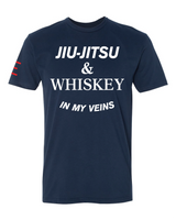 Jiu-Jitsu & Whiskey in My Veins - BJJ Funny Meme Premium T-Shirt
