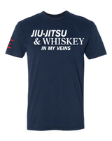 Jiu-Jitsu & Whiskey in My Veins V2 - BJJ Funny Meme Premium T-Shirt