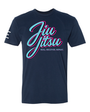 Roll Recover Repeat Jiu-Jitsu T-Shirt – Retro 80s Miami Style BJJ Shirt 