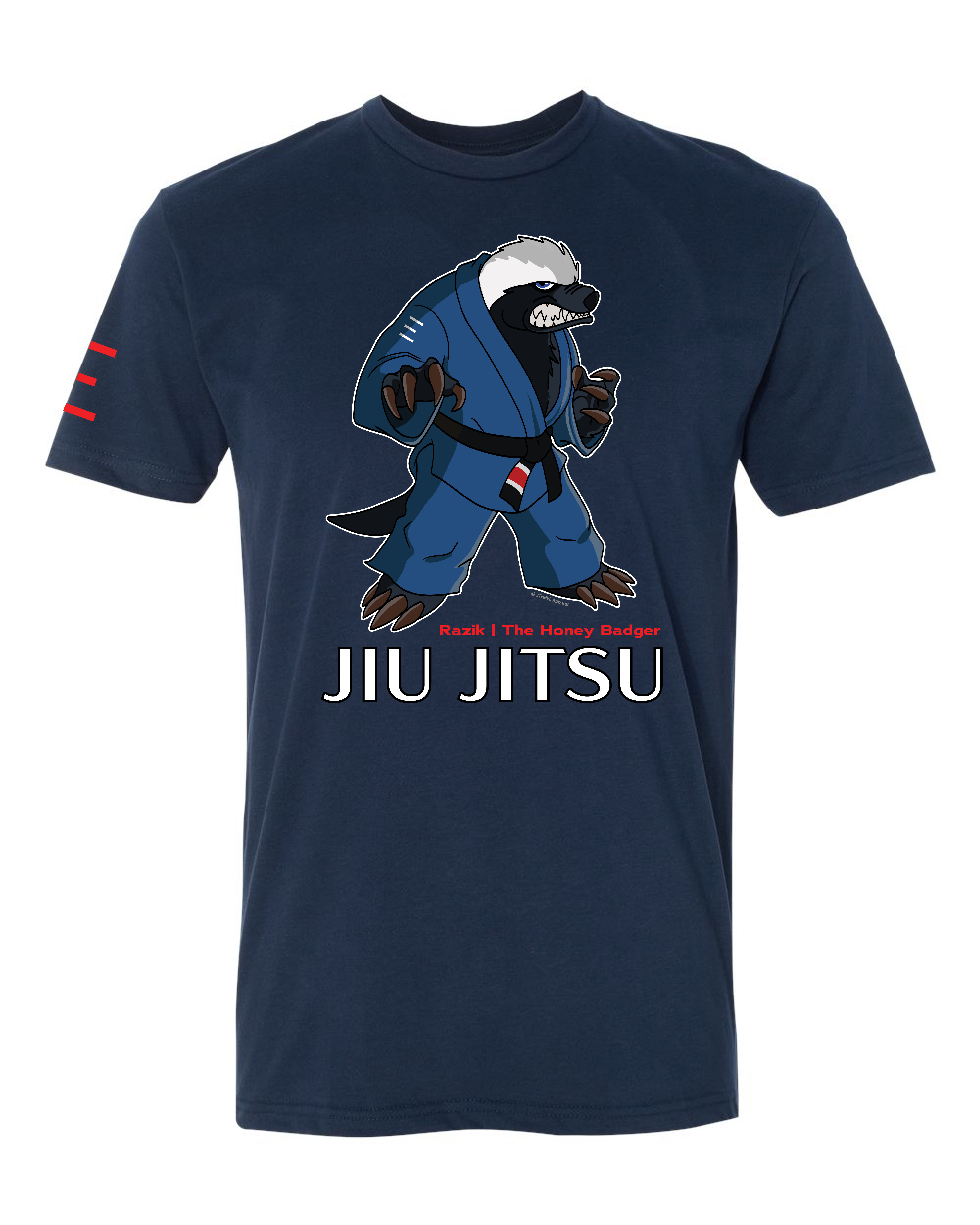 Razik the Fearless Honey Badger – Adult BJJ Premium T-shirt