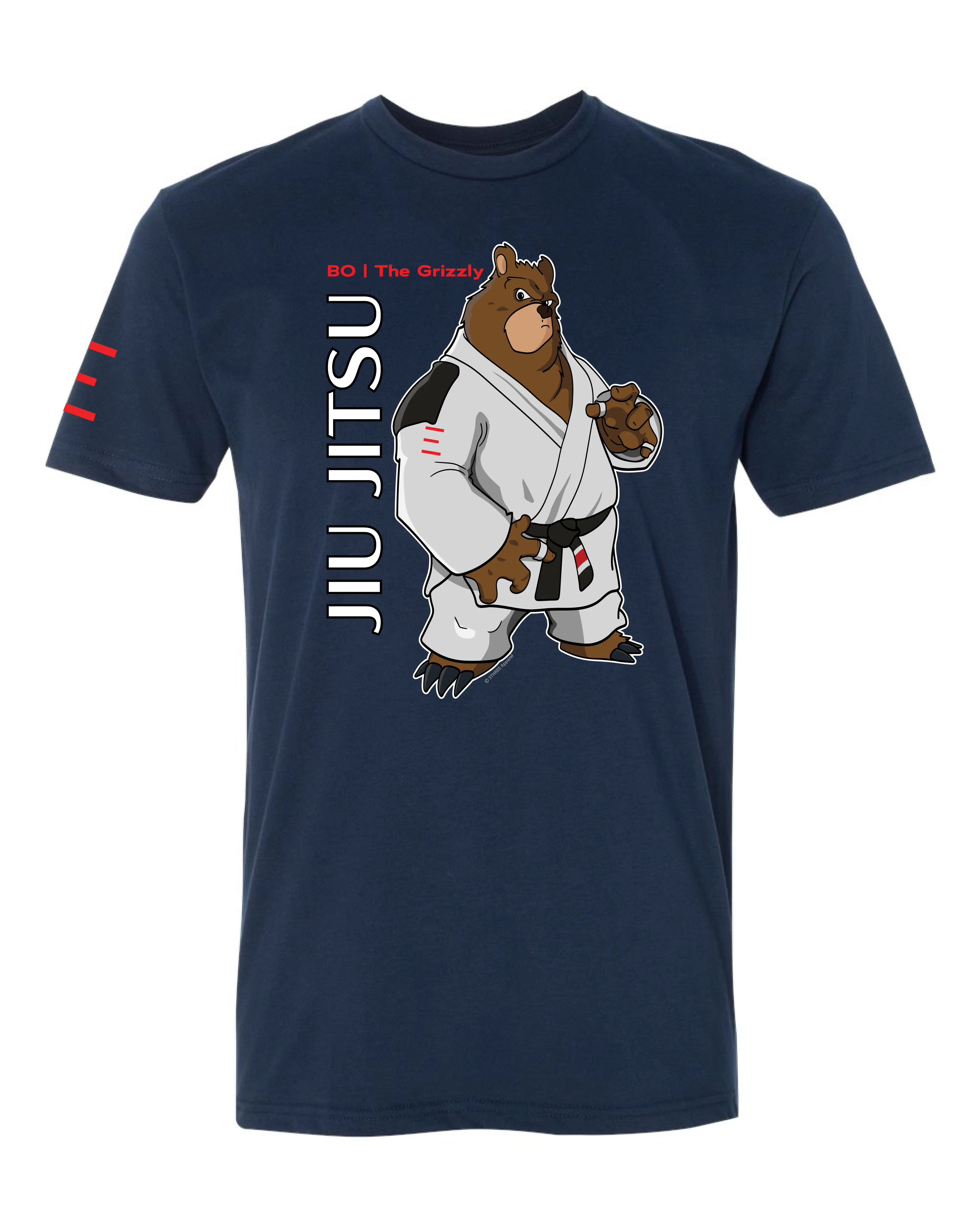 Bo the Tenacious Grizzly – Adult BJJ Premium T-shirt 