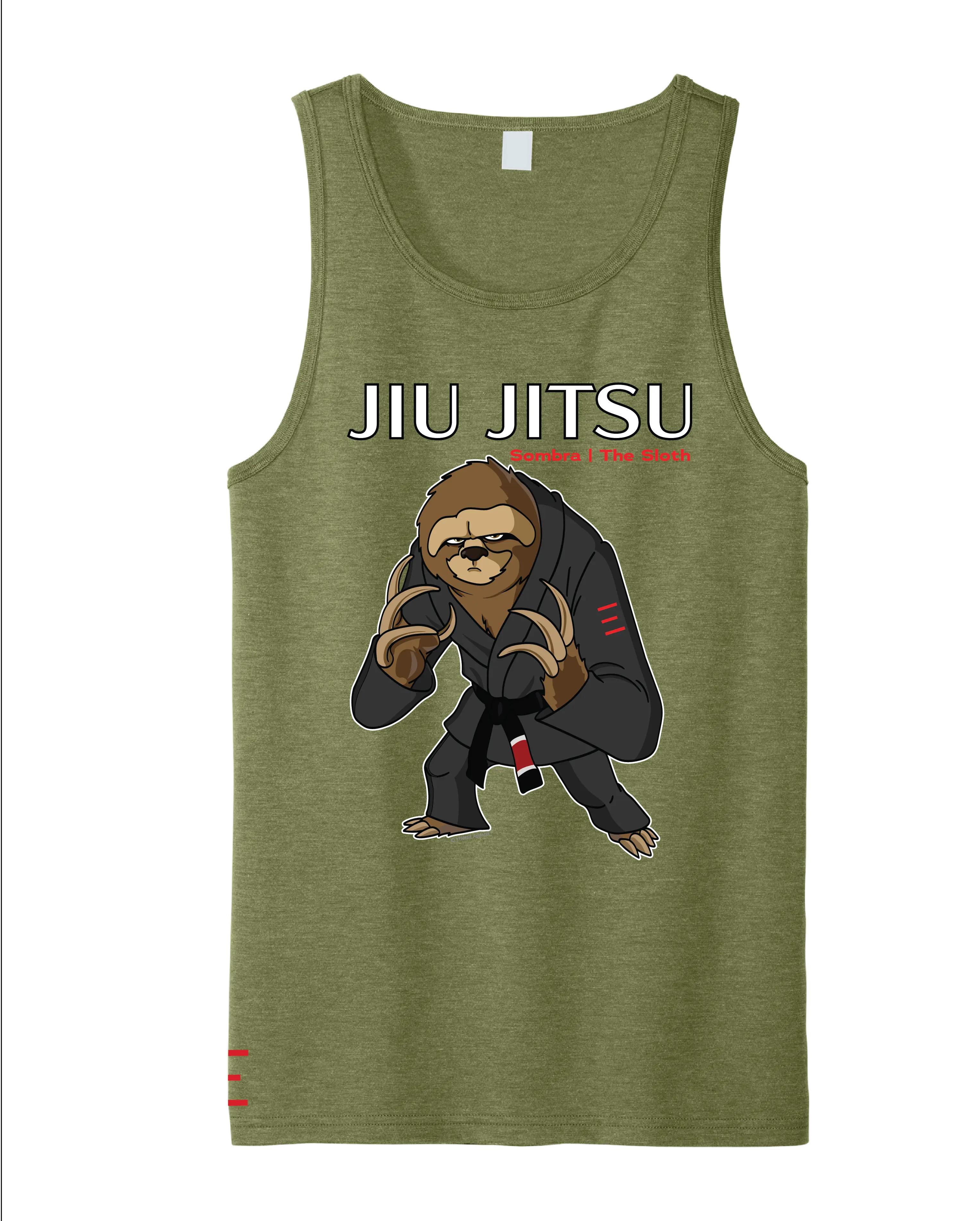 Sombra the Sloth Jiu-Jitsu Tank Top – BJJ Animals Series Slow Is Smooth Shirt 