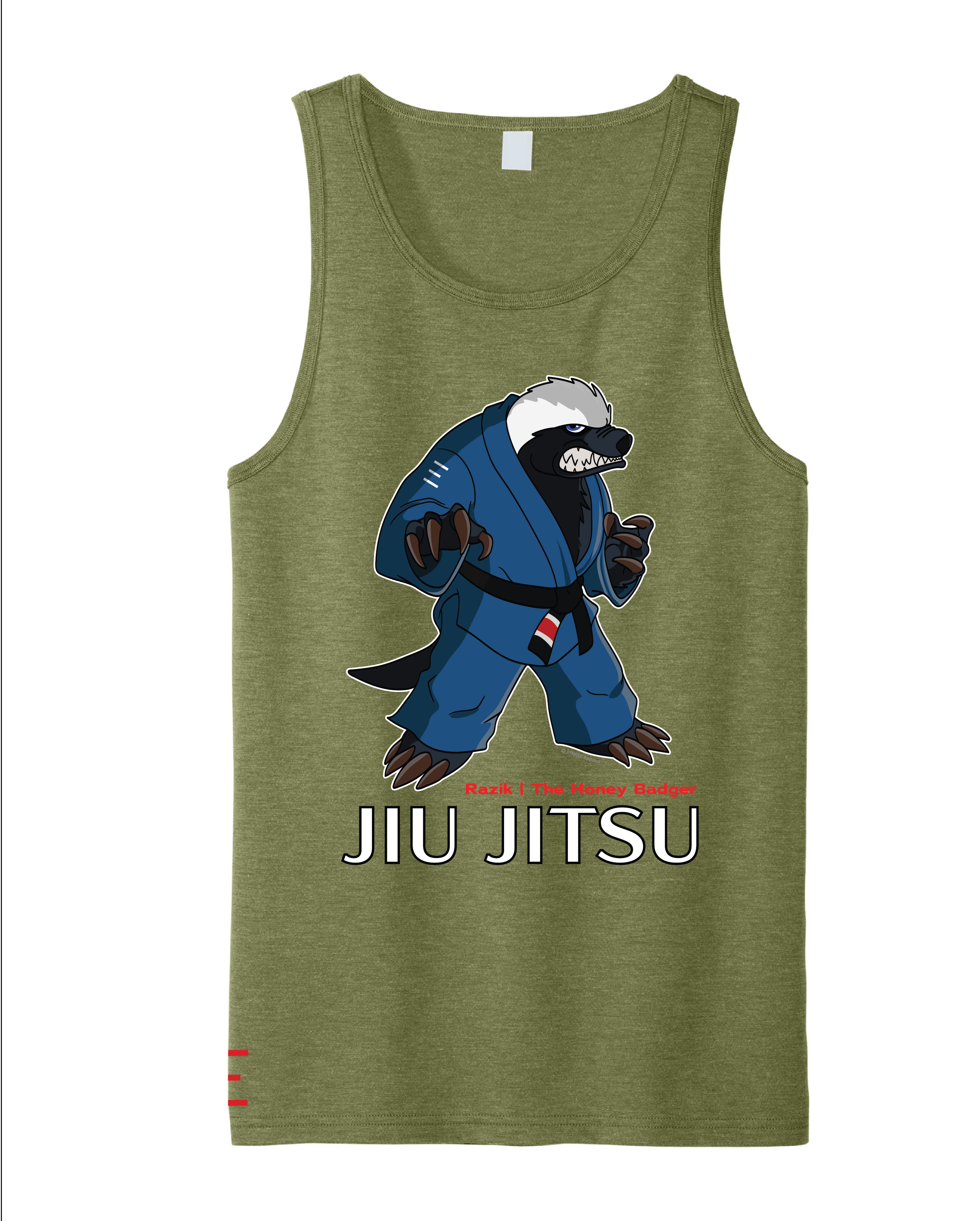 Razik the Honey Badger Jiu-Jitsu Tank Top – BJJ Animals Series Scrappy Grappler
