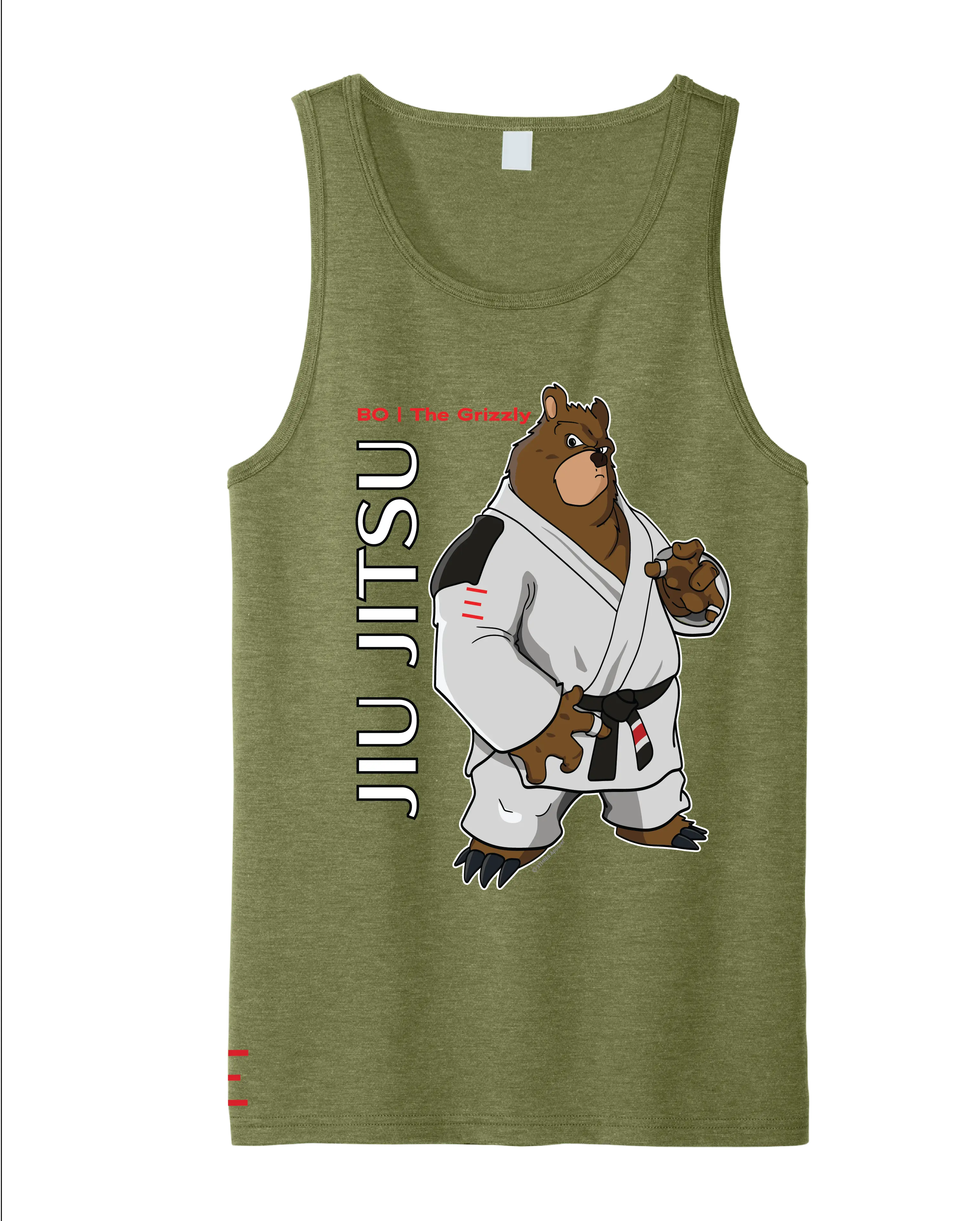 BO the Grizzly Jiu-Jitsu Tank Top – Fun Character BJJ Shirt 