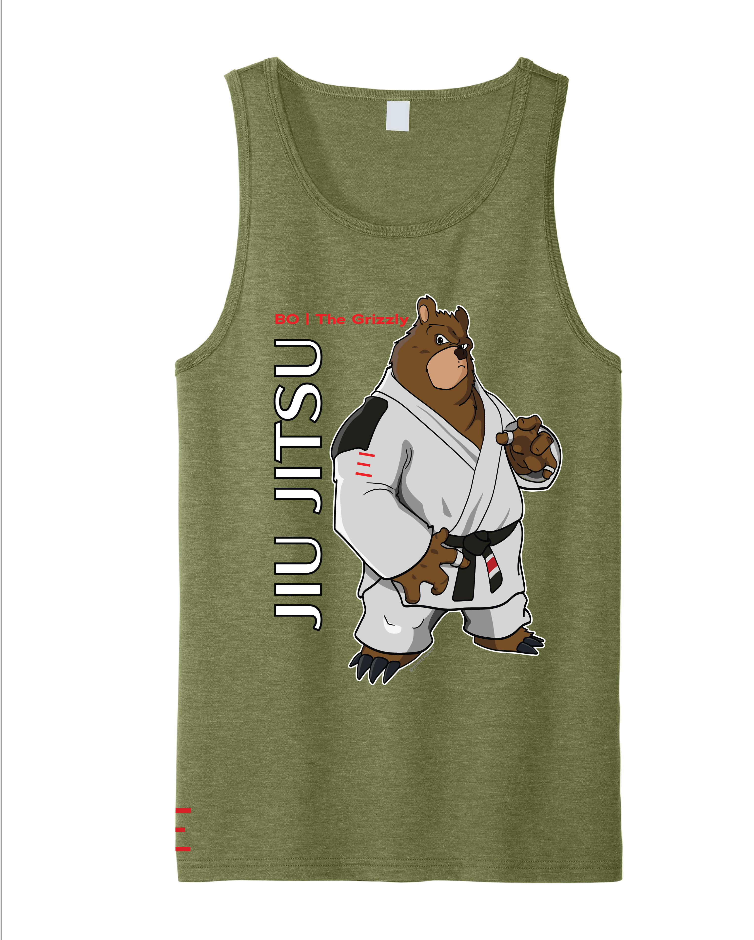 BO the Grizzly Jiu-Jitsu Tank Top – Fun Character BJJ Shirt