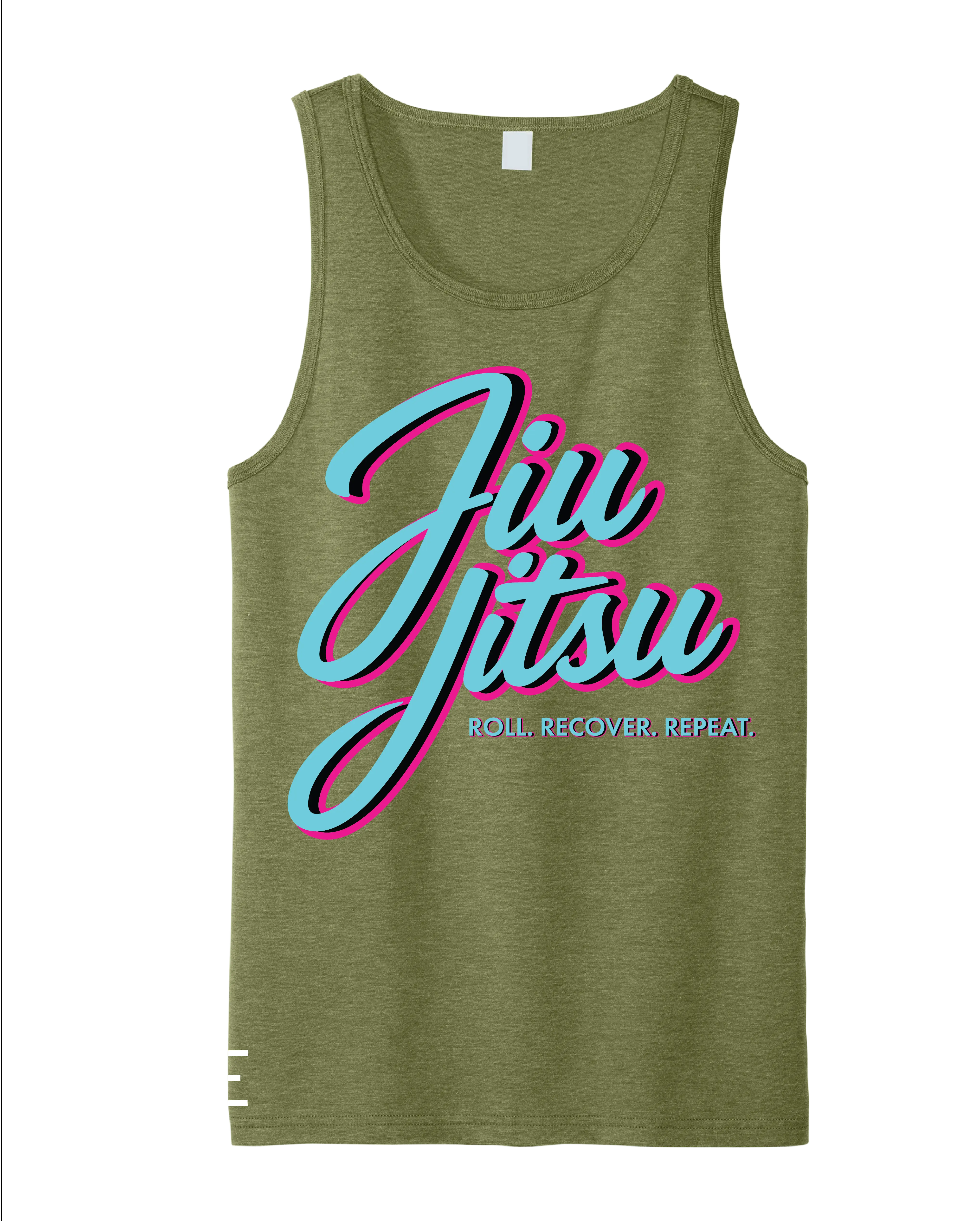 Roll Recover Repeat Jiu-Jitsu Tank Top – Retro 80s Miami Style BJJ Tank 