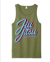 Roll Recover Repeat Jiu-Jitsu Tank Top – Retro 80s Miami Style BJJ Tank