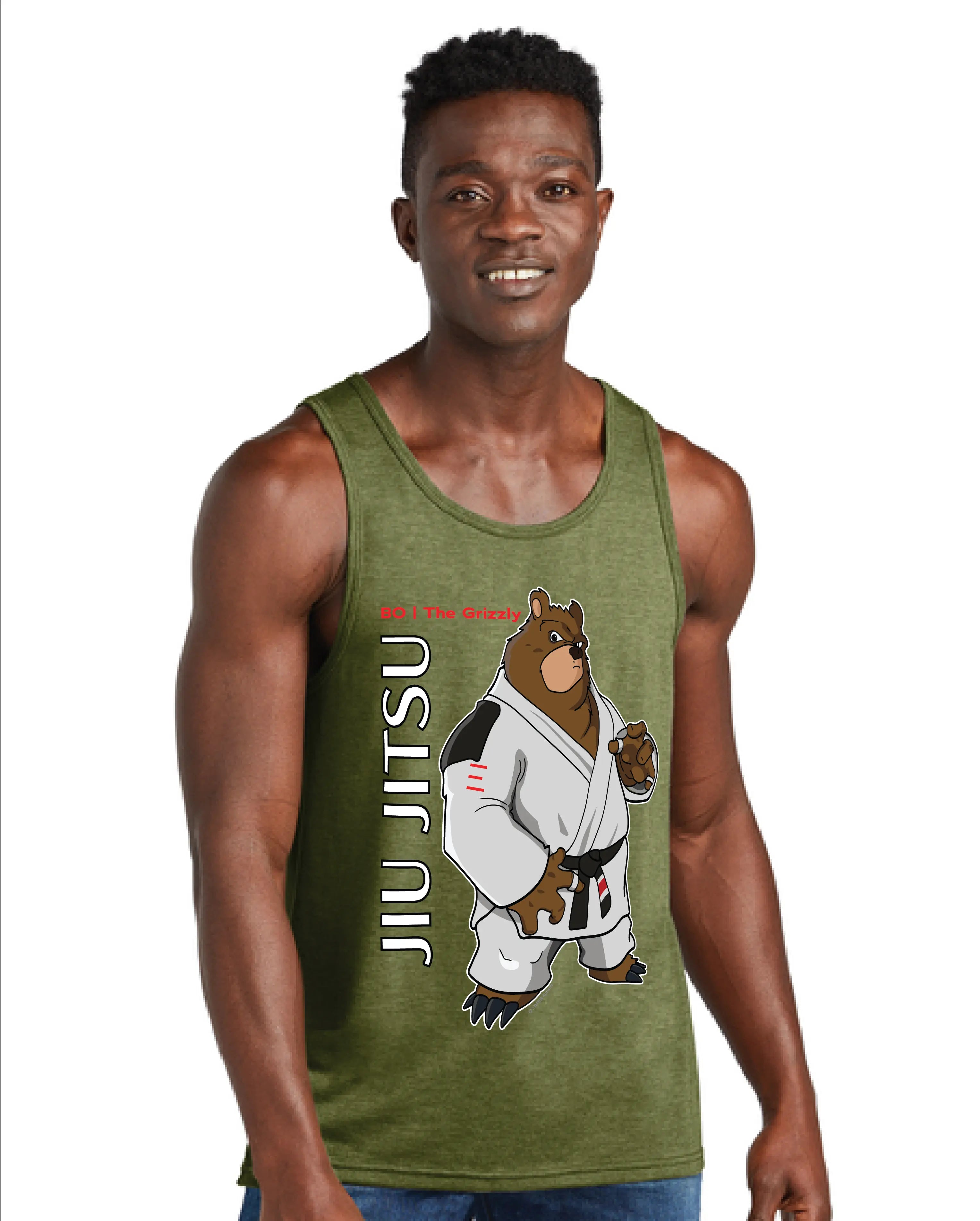 BO the Grizzly Jiu-Jitsu Tank Top – Fun Character BJJ Shirt 