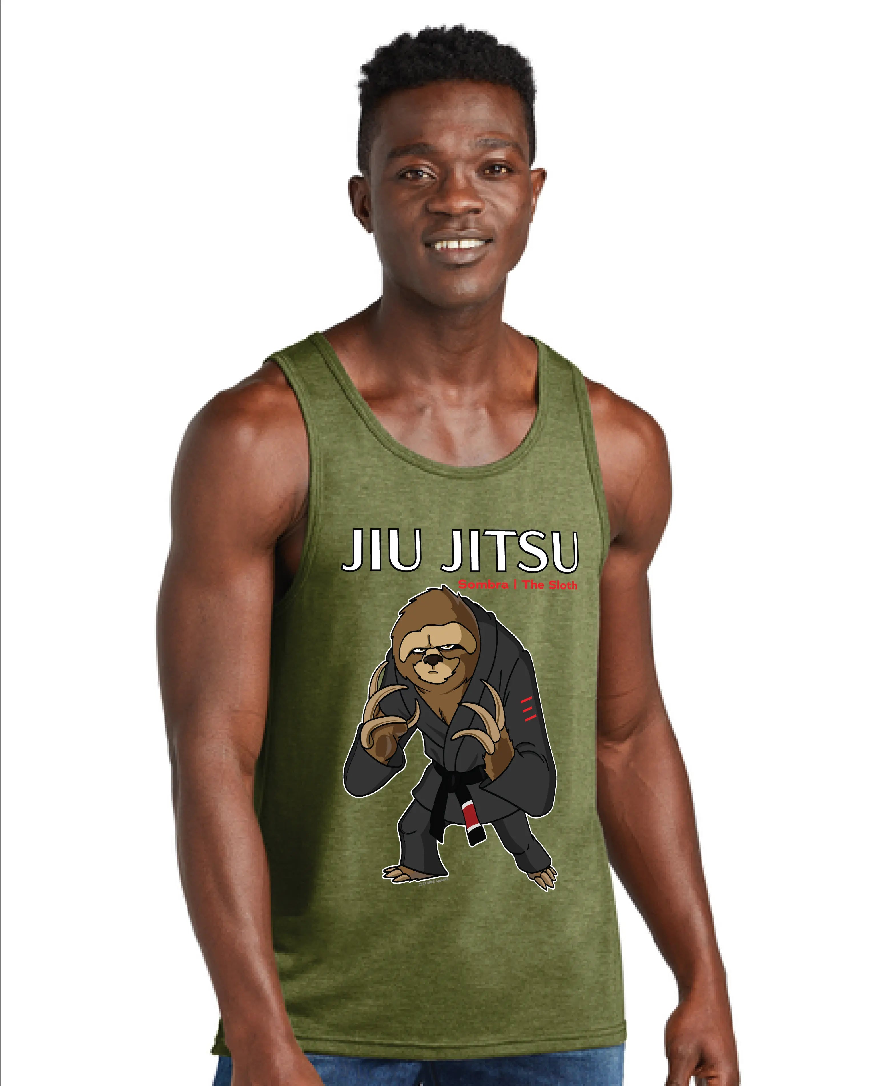 Sombra the Sloth Jiu-Jitsu Tank Top – BJJ Animals Series Slow Is Smooth Shirt 