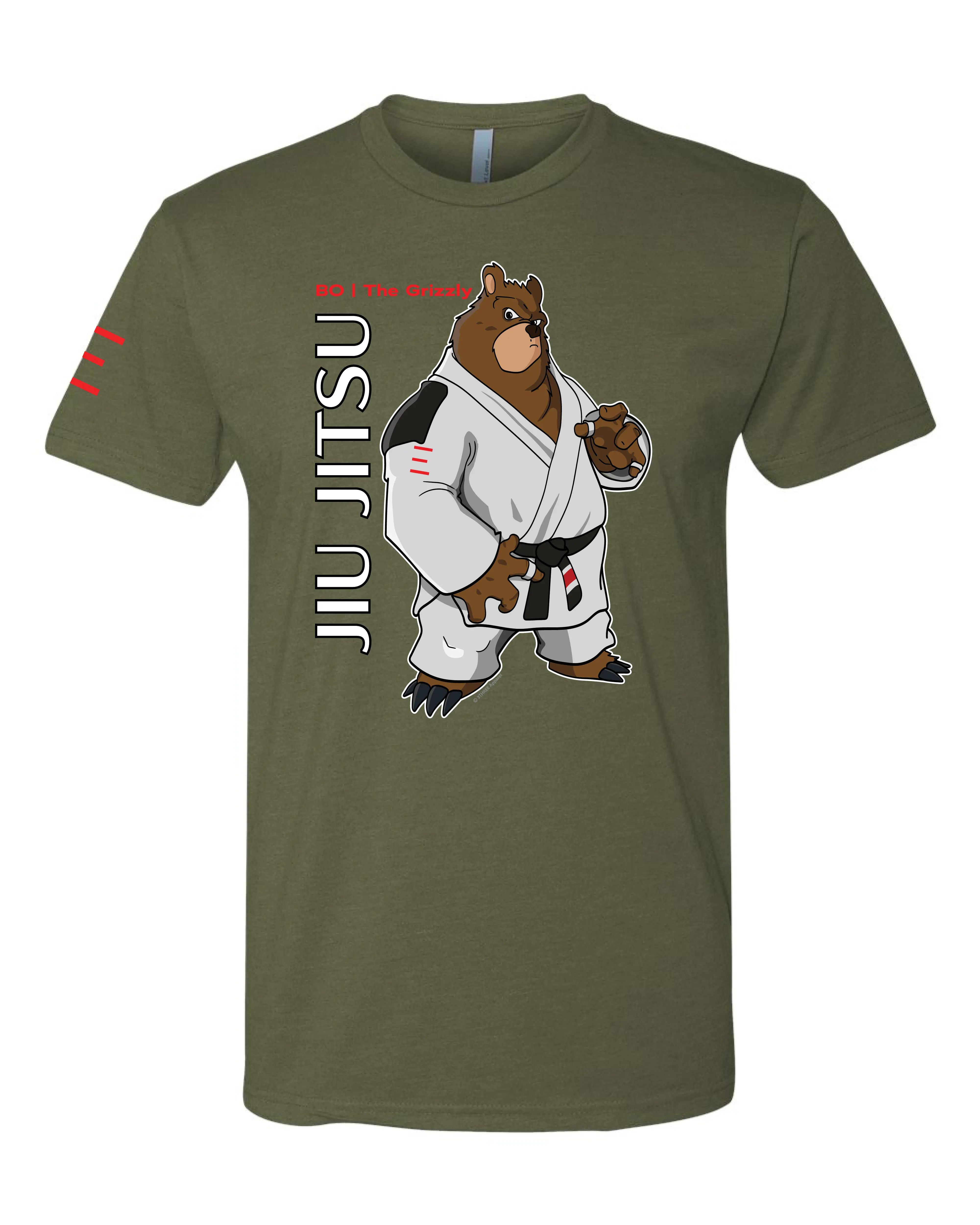 Bo the Tenacious Grizzly – Adult BJJ Premium T-shirt 