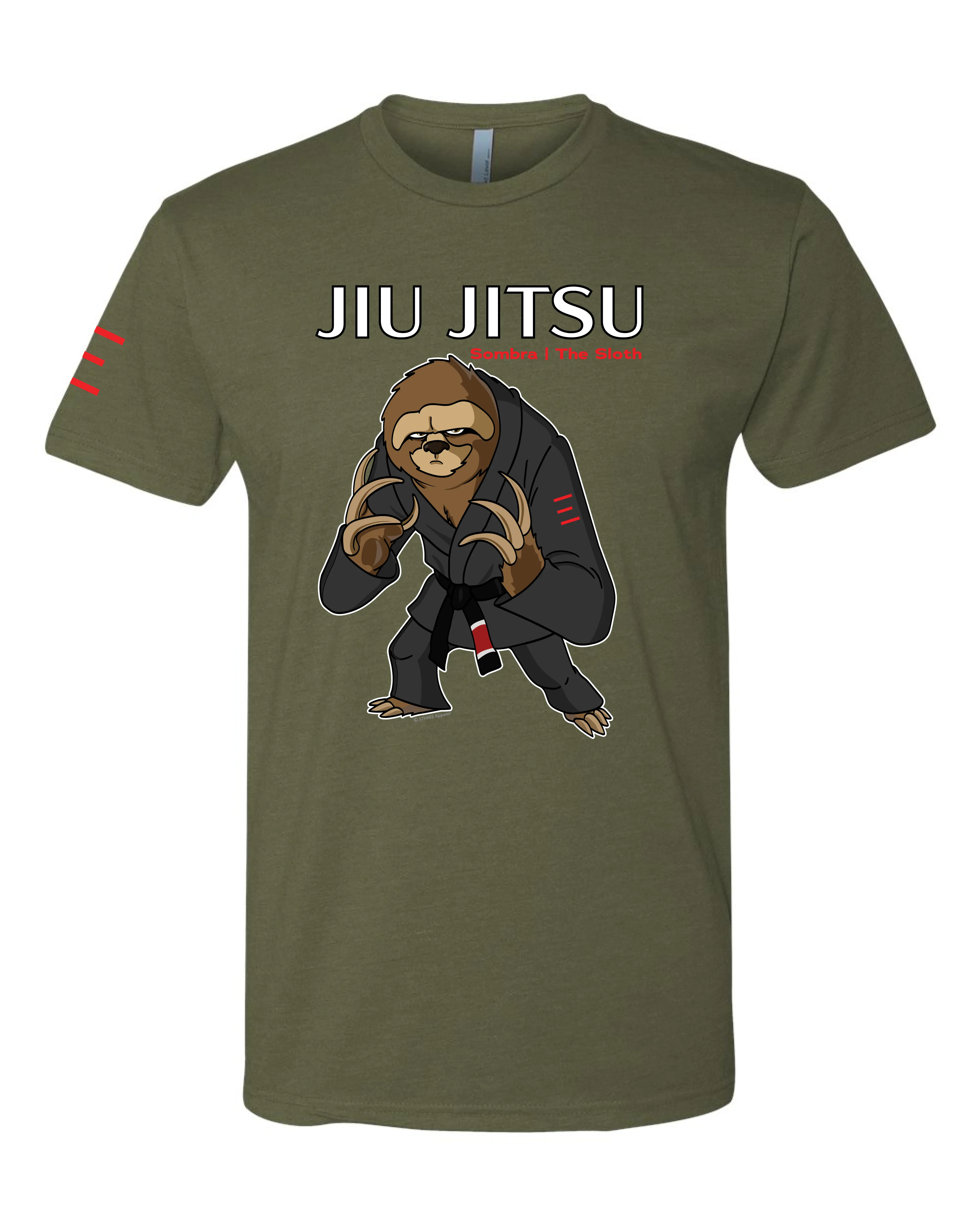 Sombra the Methodical Sloth – Adult BJJ Premium T-shirt 