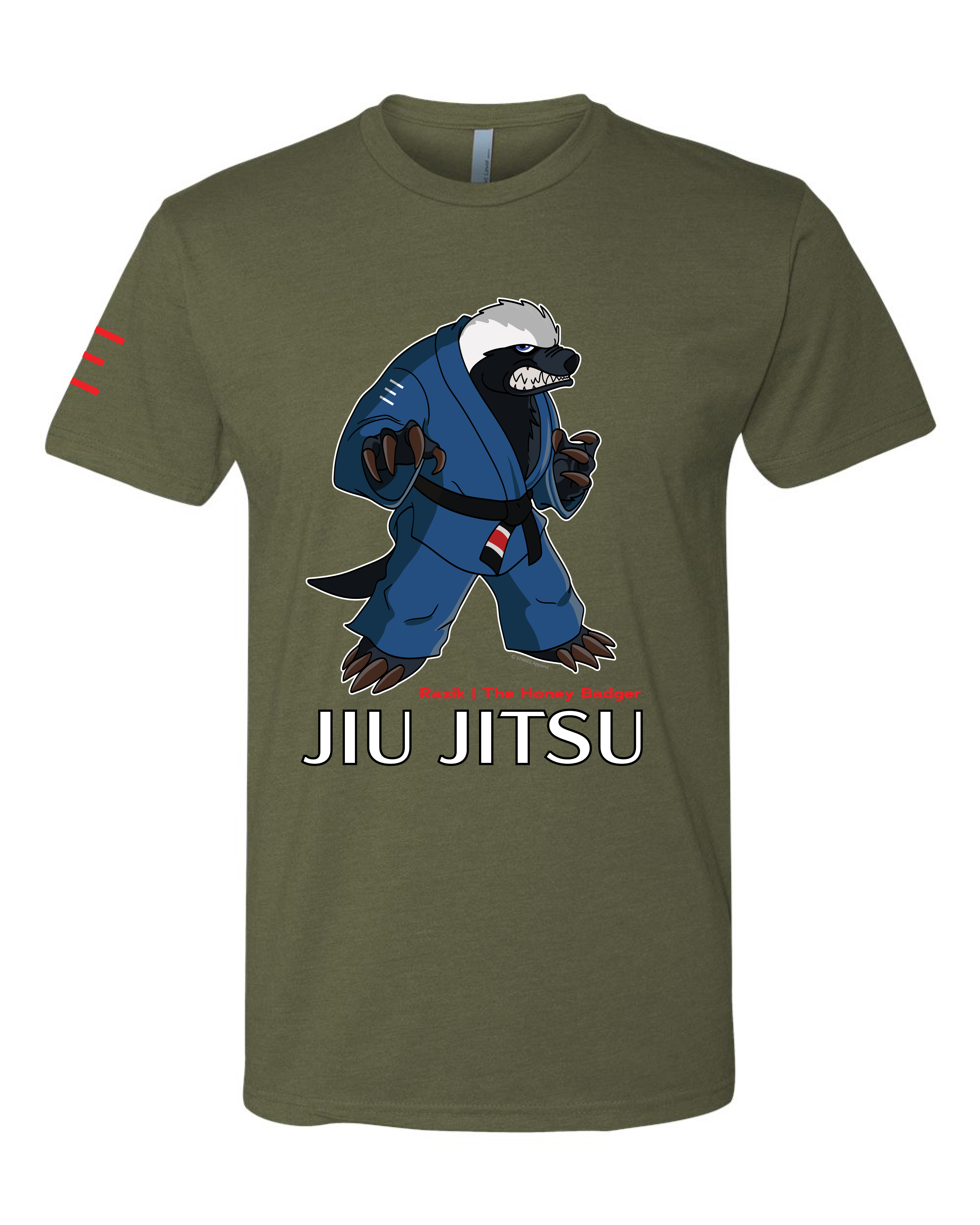Razik the Fearless Honey Badger – Adult BJJ Premium T-shirt