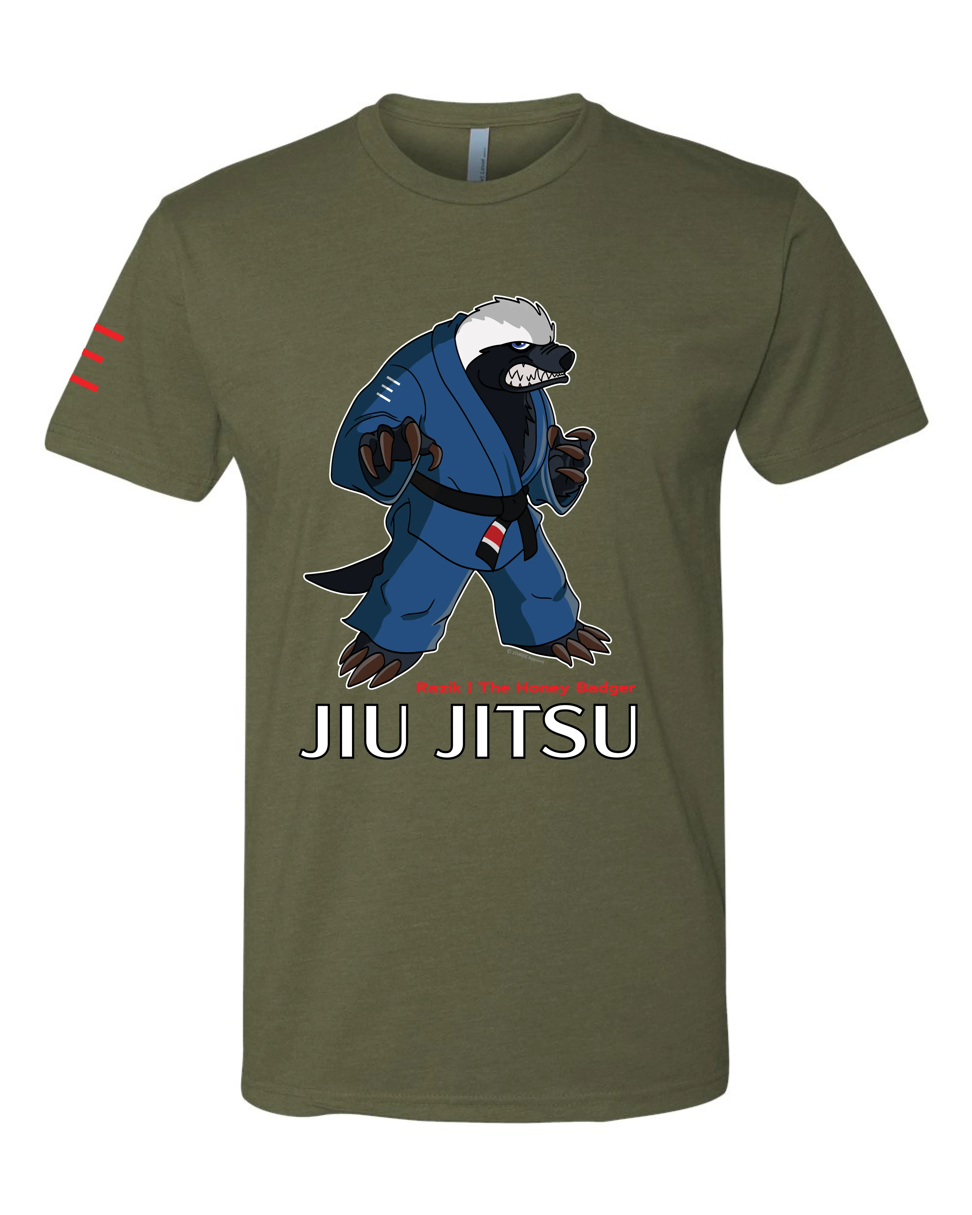 Razik the Fearless Honey Badger – Adult BJJ Premium T-shirt 