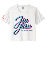 Roll Recover Repeat Jiu-Jitsu Crop Top – Retro 80s Miami Style BJJ Shirt