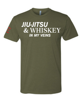 Jiu-Jitsu & Whiskey in My Veins V2 - BJJ Funny Meme Premium T-Shirt