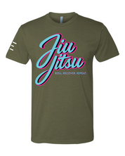 Roll Recover Repeat Jiu-Jitsu T-Shirt – Retro 80s Miami Style BJJ Shirt 